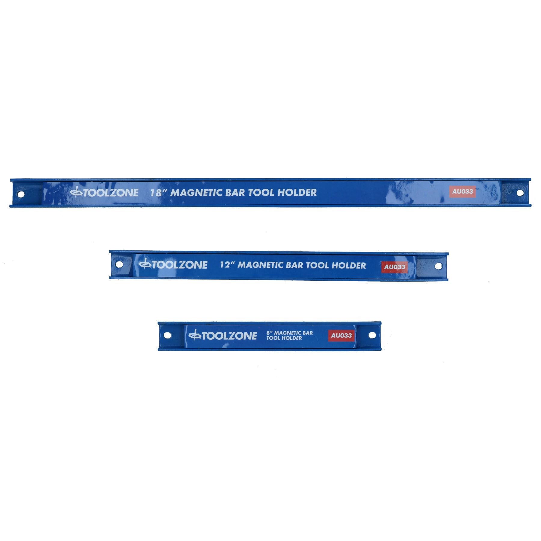 3pc Magnetic 8/12/18" Strip Rail Bar Rack Holder Spanner Wrench Socket TE895
