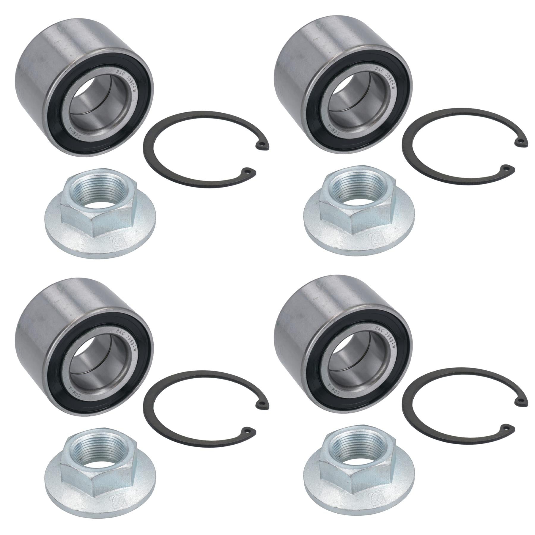 Kit de roulement de moyeu de roue scellé pour tambour de frein ALKO 160 x 37 Euro DAC3060W 4 pièces