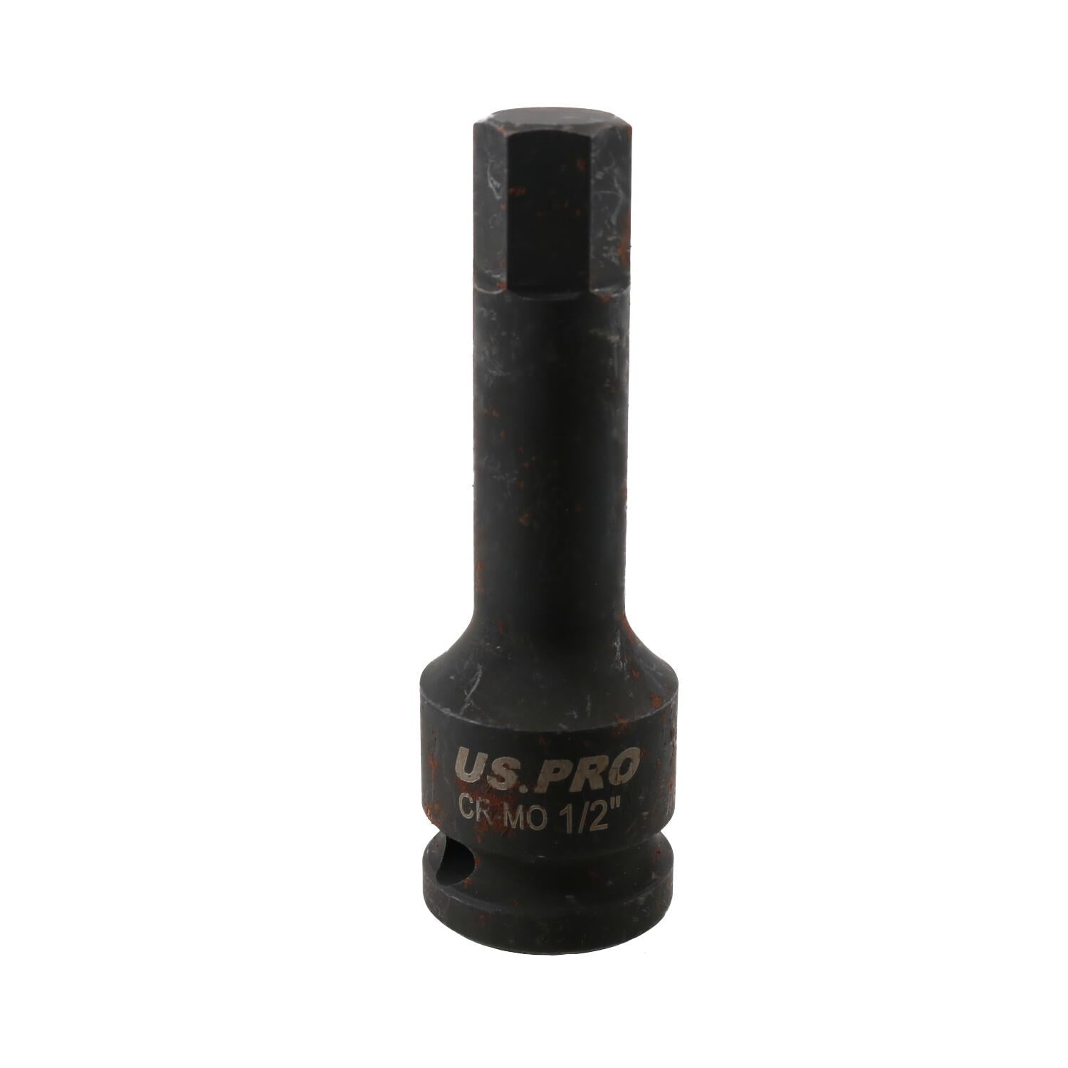 1/2 Zoll tiefer Schlag-Sechskant-Bit-Steckschlüssel, 1/2 Zoll Antrieb, 76 mm Länge, Chrom-Molybdän-Stahl