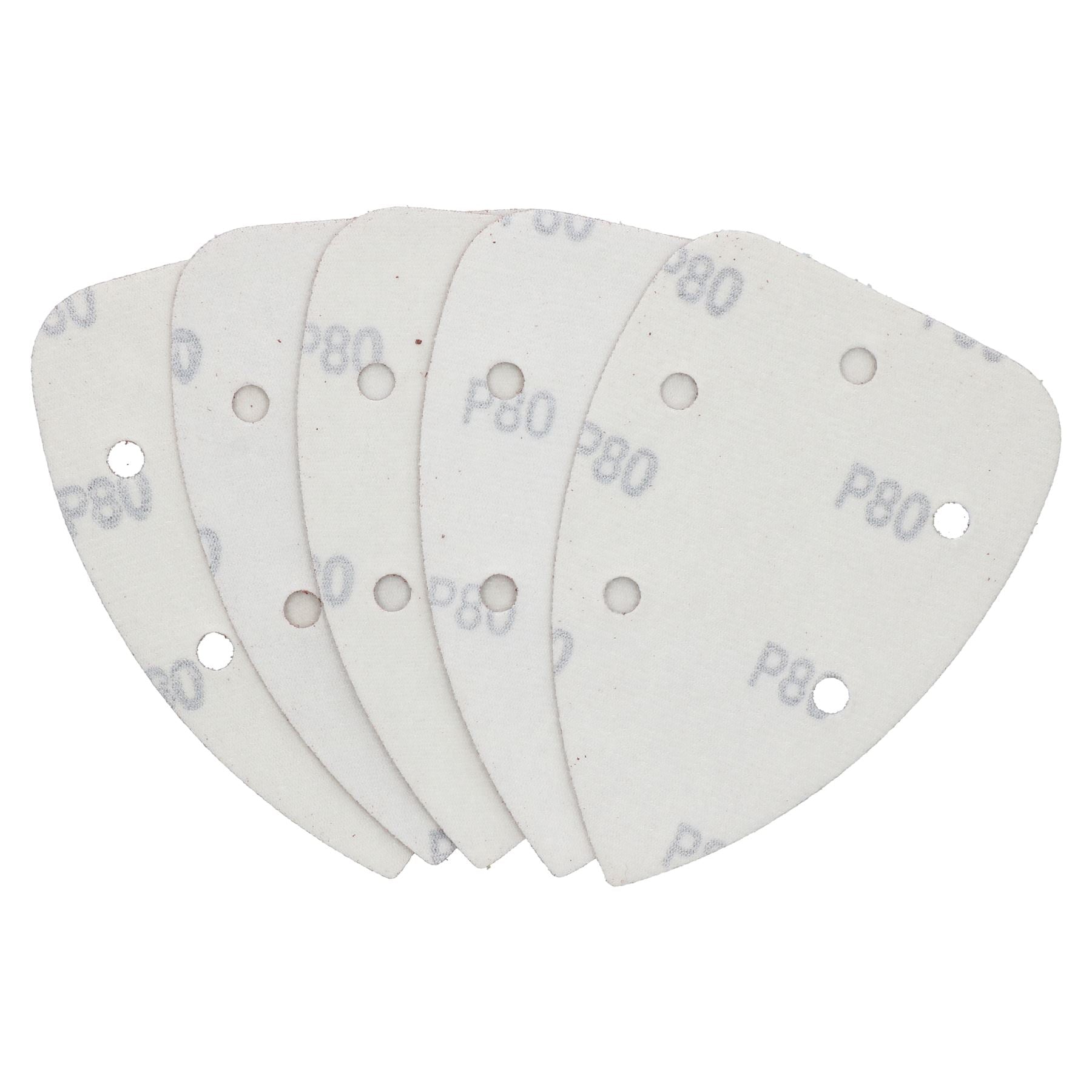 Klett-Detail-Schleifpads, Scheiben, 140 mm, dreieckig, 80er-Körnung, mittel, 5 Stück