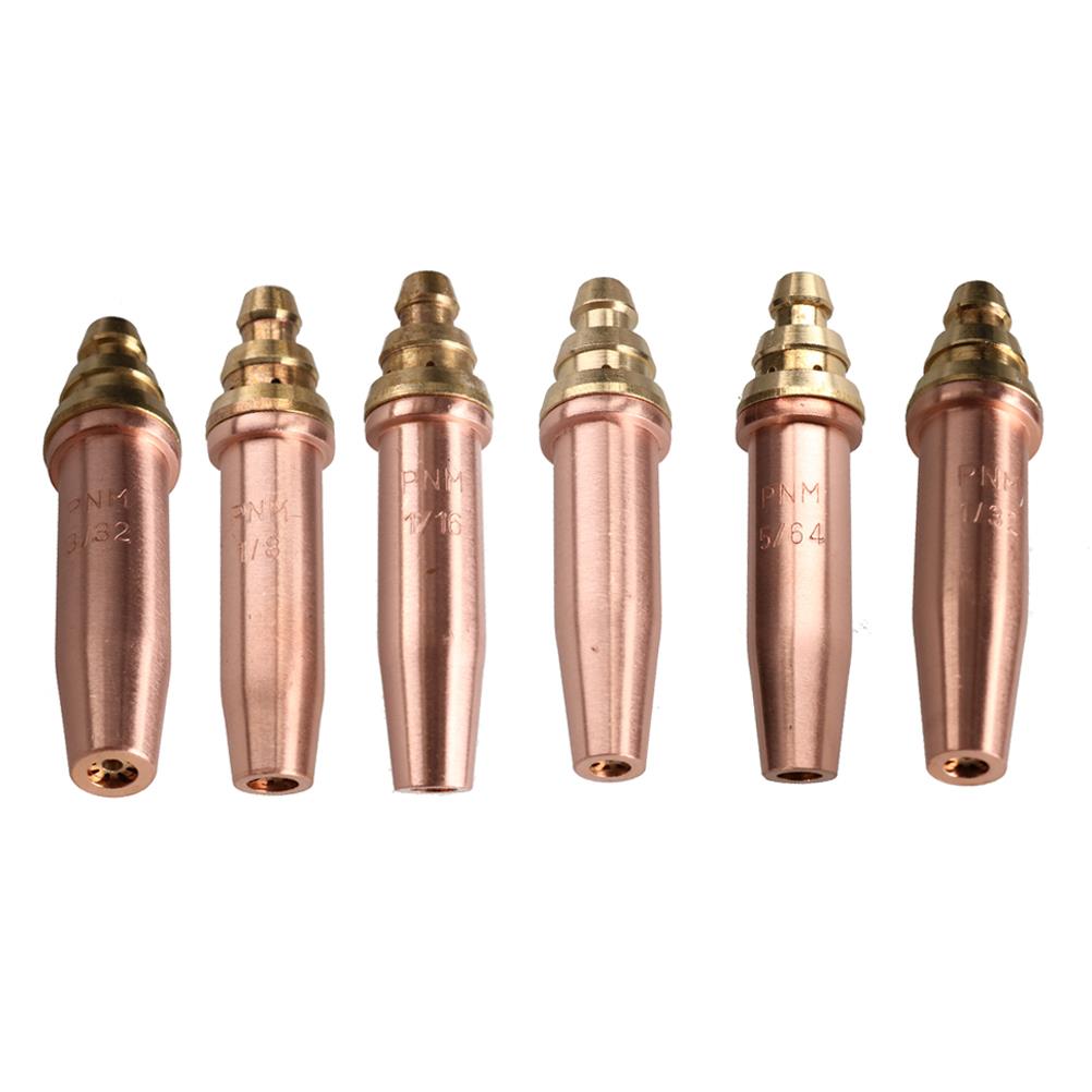 PNM Sauerstoff-Propangas-Schneiddüsenspitze, Standardlänge 1/32"-1/8", 3 - 300 mm, 6er-Pack