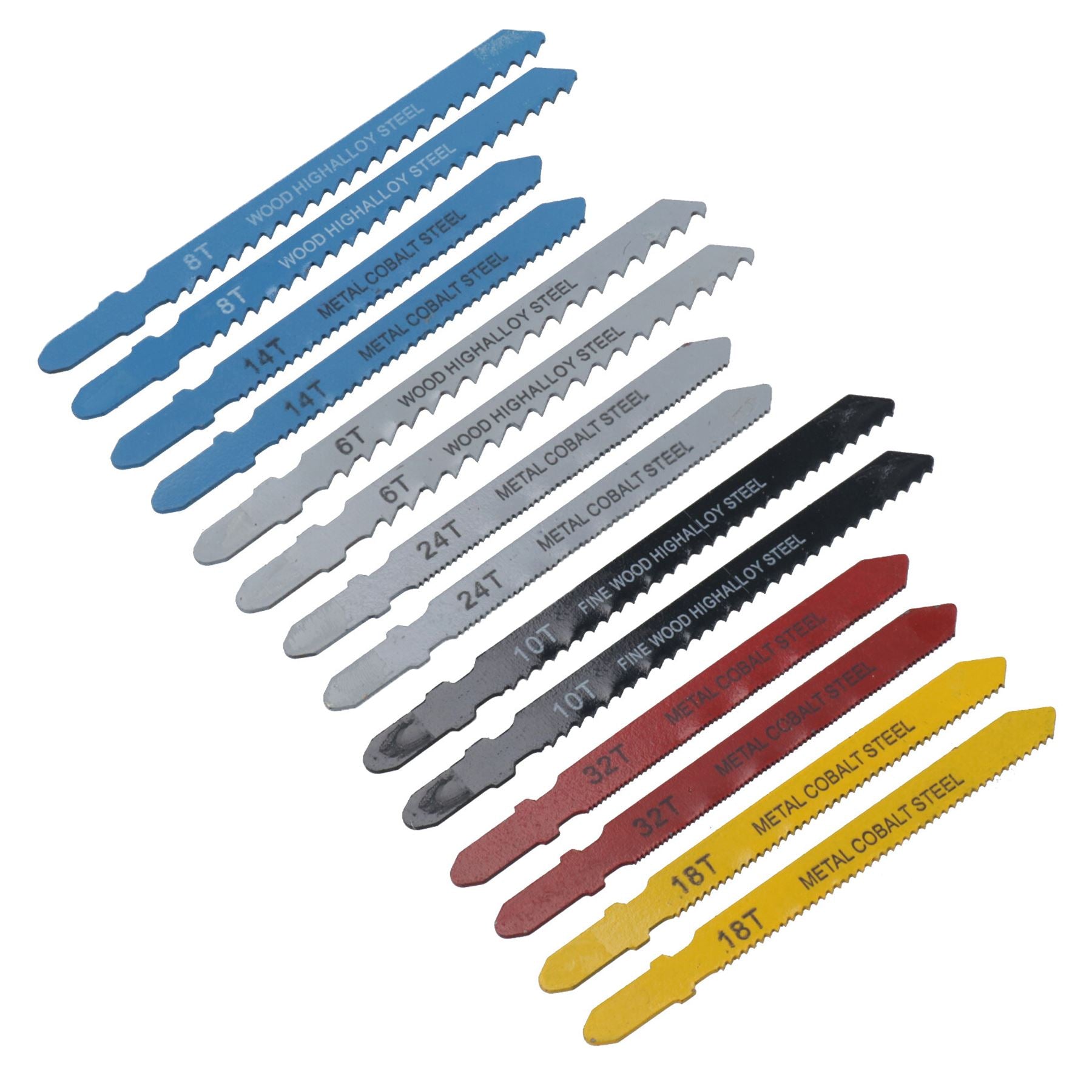 Assorted Jigsaw Blades Set For Metal Wood Plastic T Shank Bosch Fitting