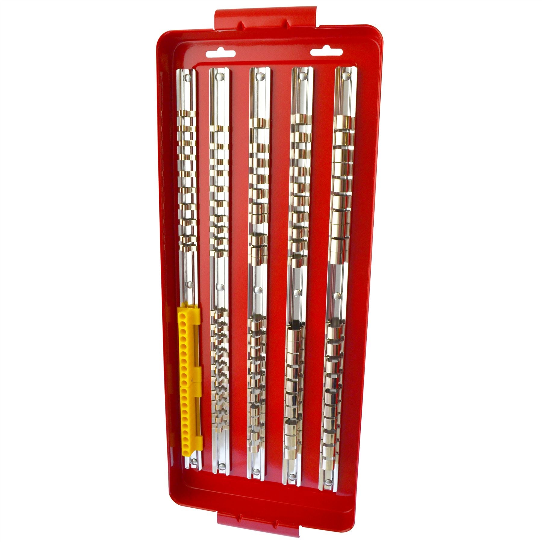 110-teiliger Steckschlüsselsatz für Schienen/Rack-Tablett-Clips, Aufbewahrung für Werkzeugkisten, 1/4 / 3/8 Zoll und 1/2 Zoll