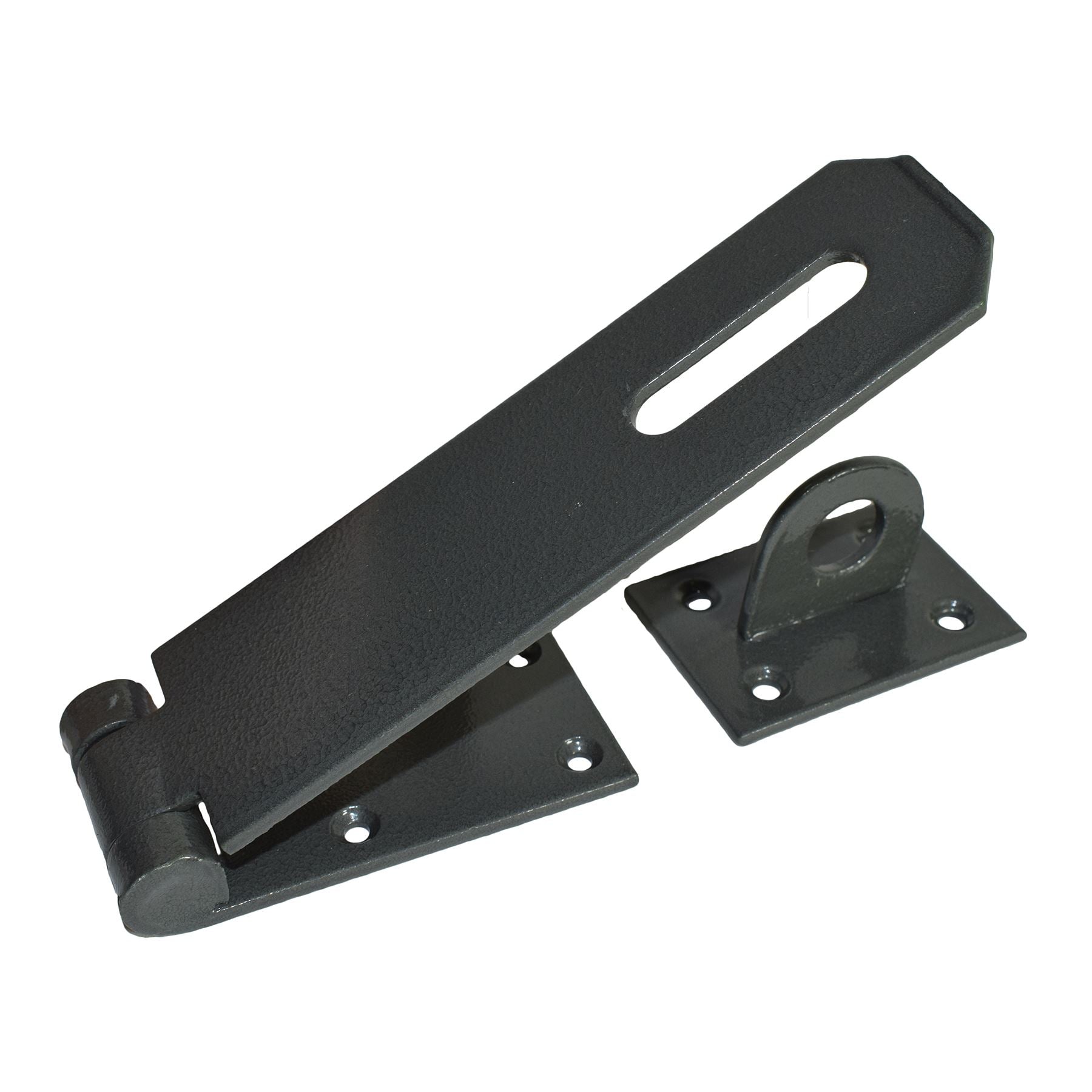 Robuster Sicherheitsaufsatz aus Gusseisen mit Haspe und Klammer für Garage und Schuppen, 17,8 x 5,1 cm