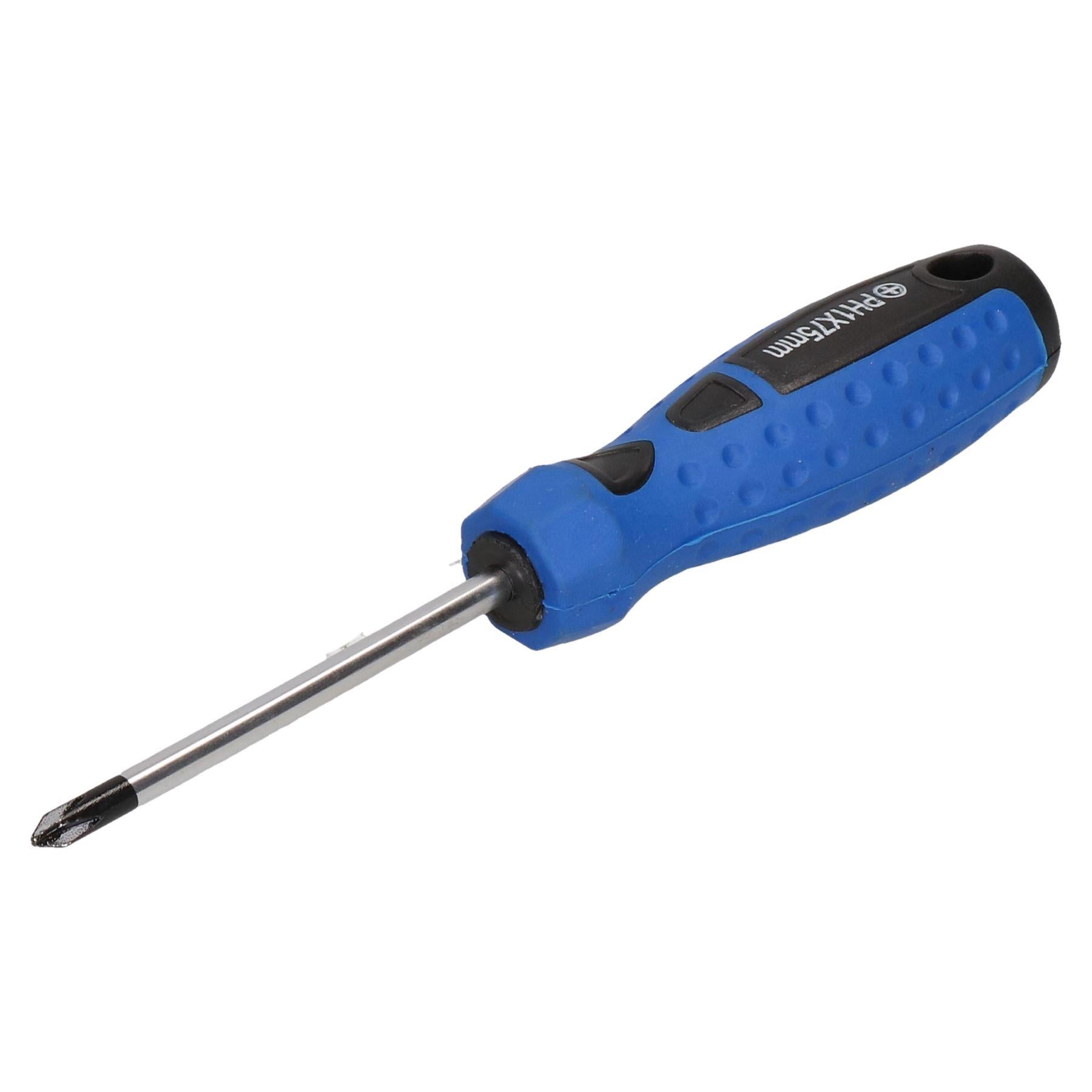 Phillips PH Schraubendreher mit magnetischer Spitze Gummigriff PH1 + PH2