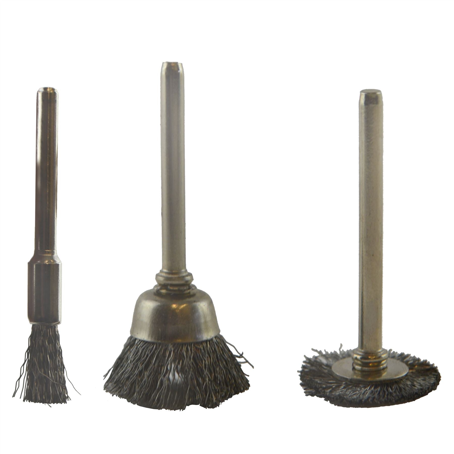 3-teiliges Mini-Rotationsstahlbürsten-Metallreinigungs-Polierset, passend für Dremel