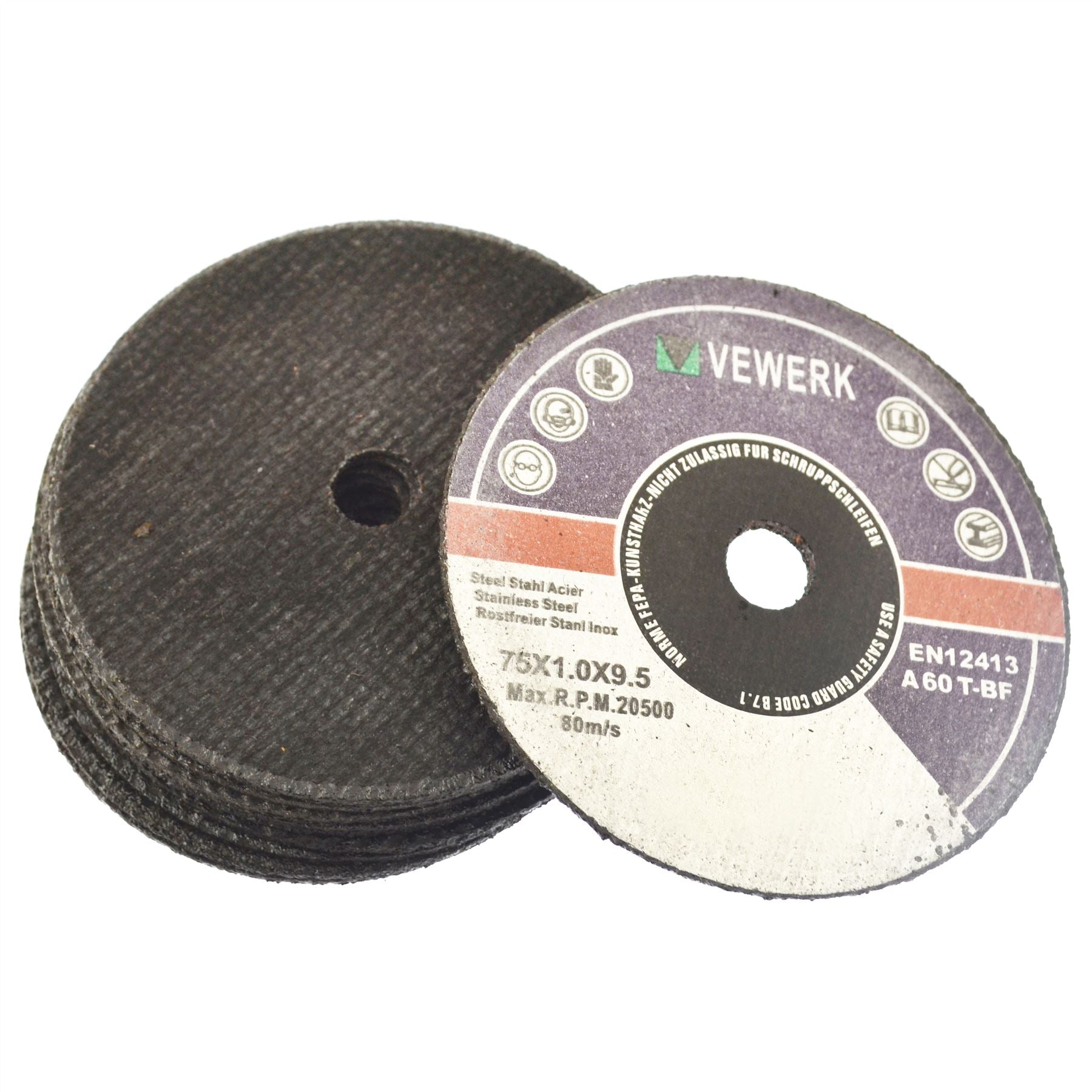 Disques de meulage de coupe 3" pour meuleuse à air comprimé 10 PACK 75mm AT844