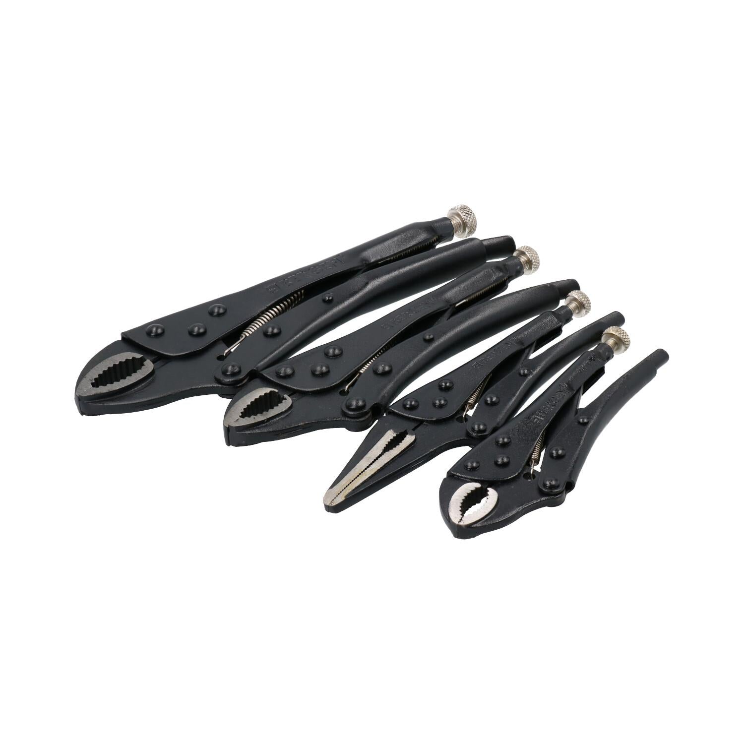 Ensemble de 4 pinces de verrouillage Pinces à mâchoires courbées + droites