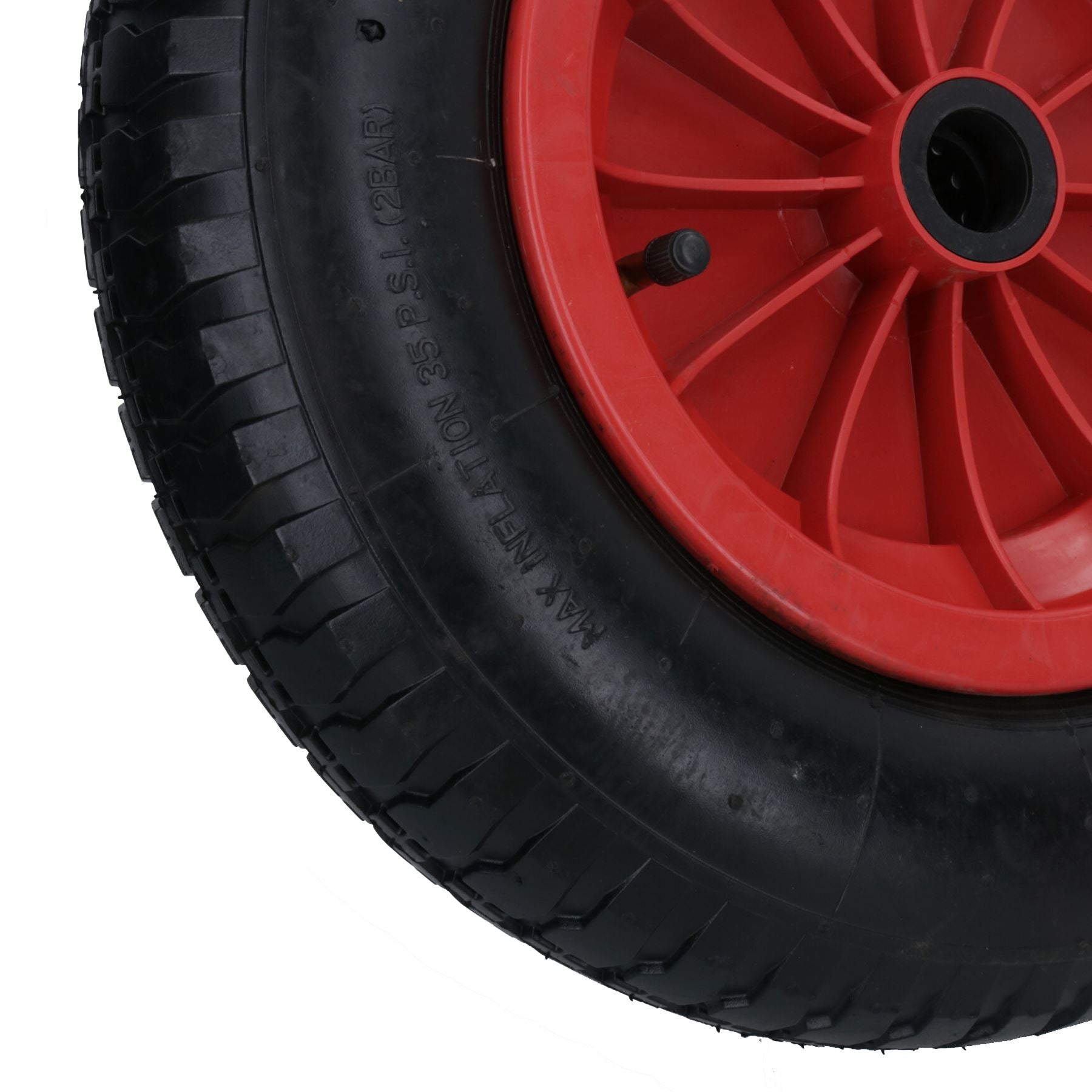 14 Zoll Schubkarre Gartenwagen Trolley Luftbereifte Räder 25mm Bohrung 150kg