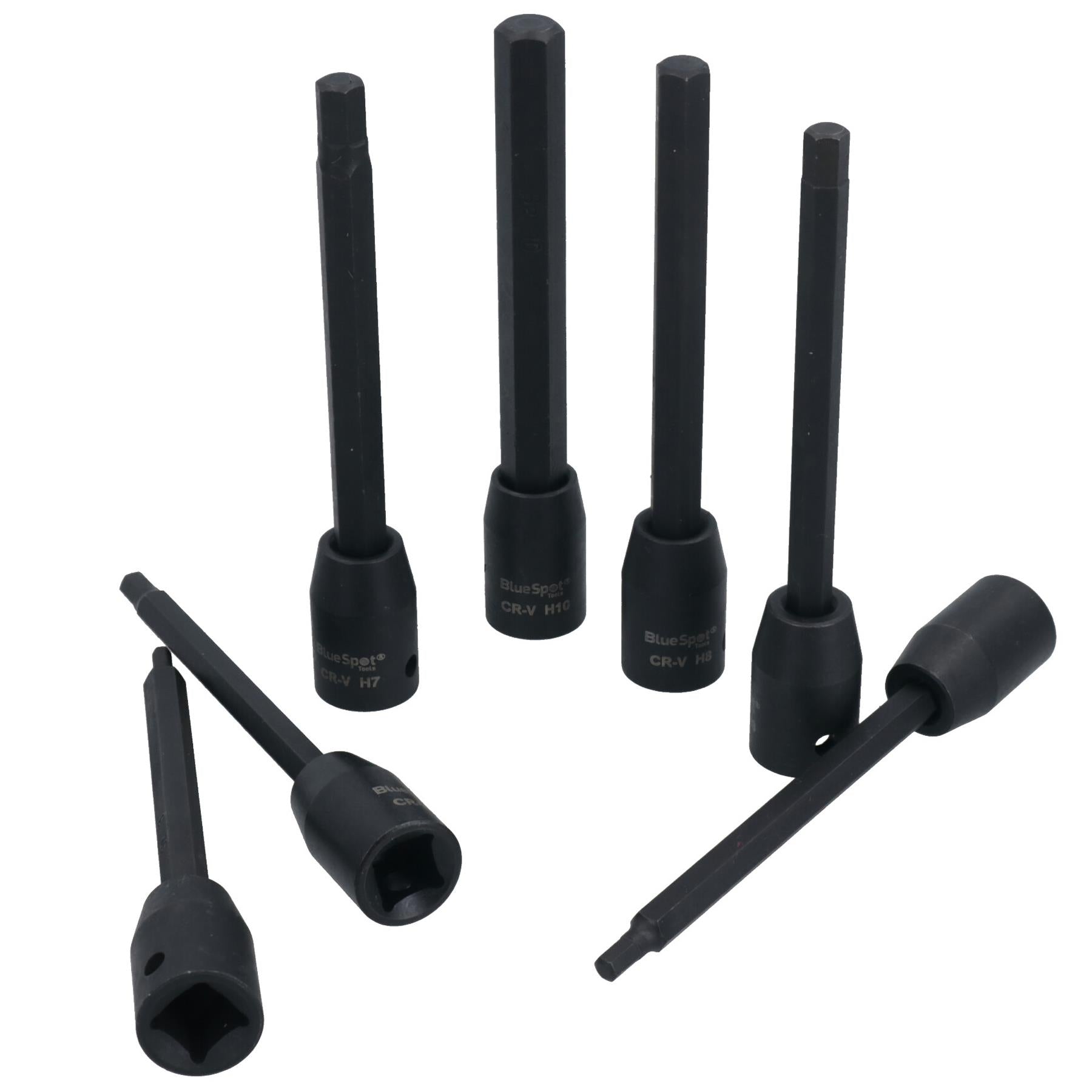Douilles à chocs extra longues à six pans creux 3 - 10 mm 110 mm Lot de 7 pièces