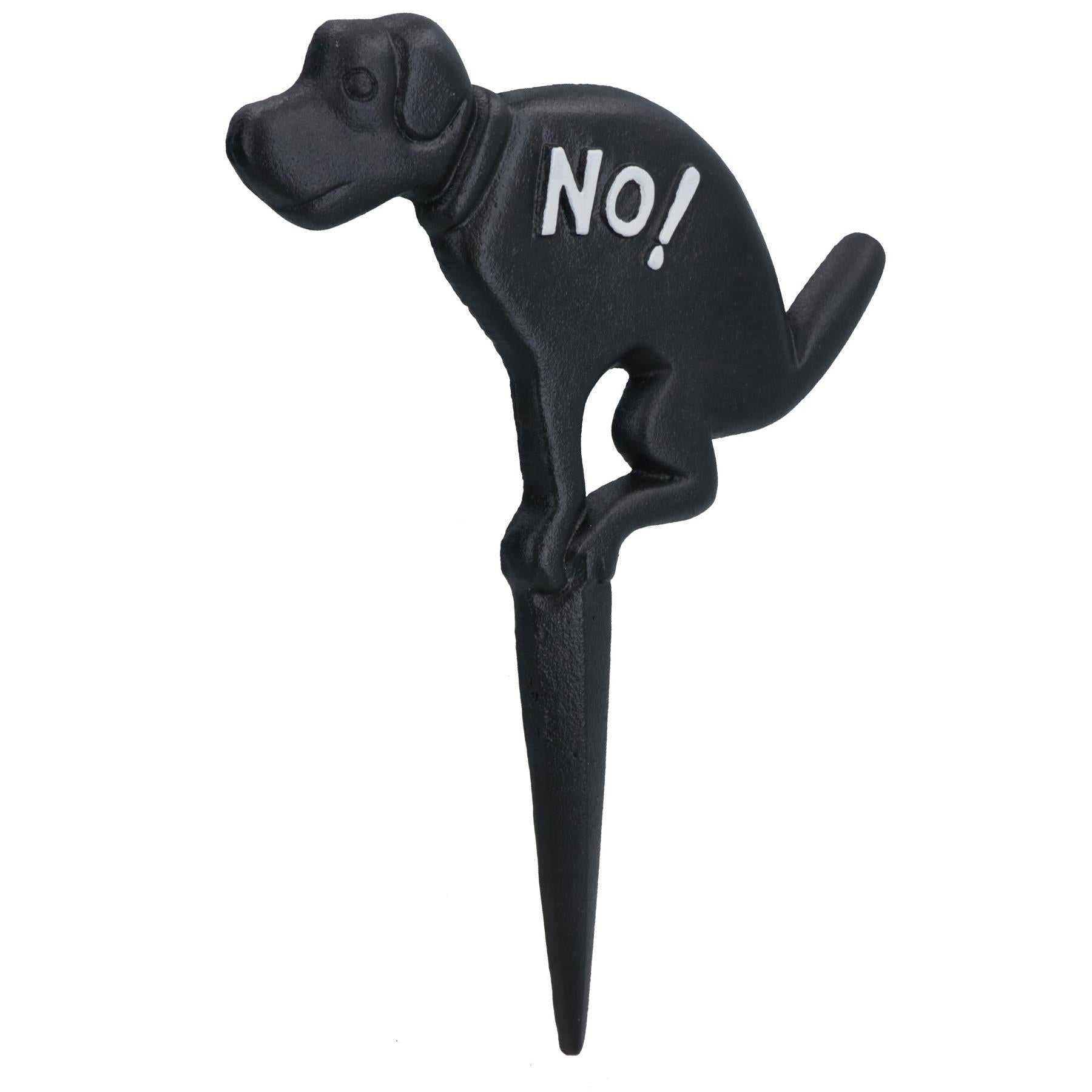 No Dog Fouling Poo Warning Sign Plaque Stake Cast Iron Garden Yard Lawn