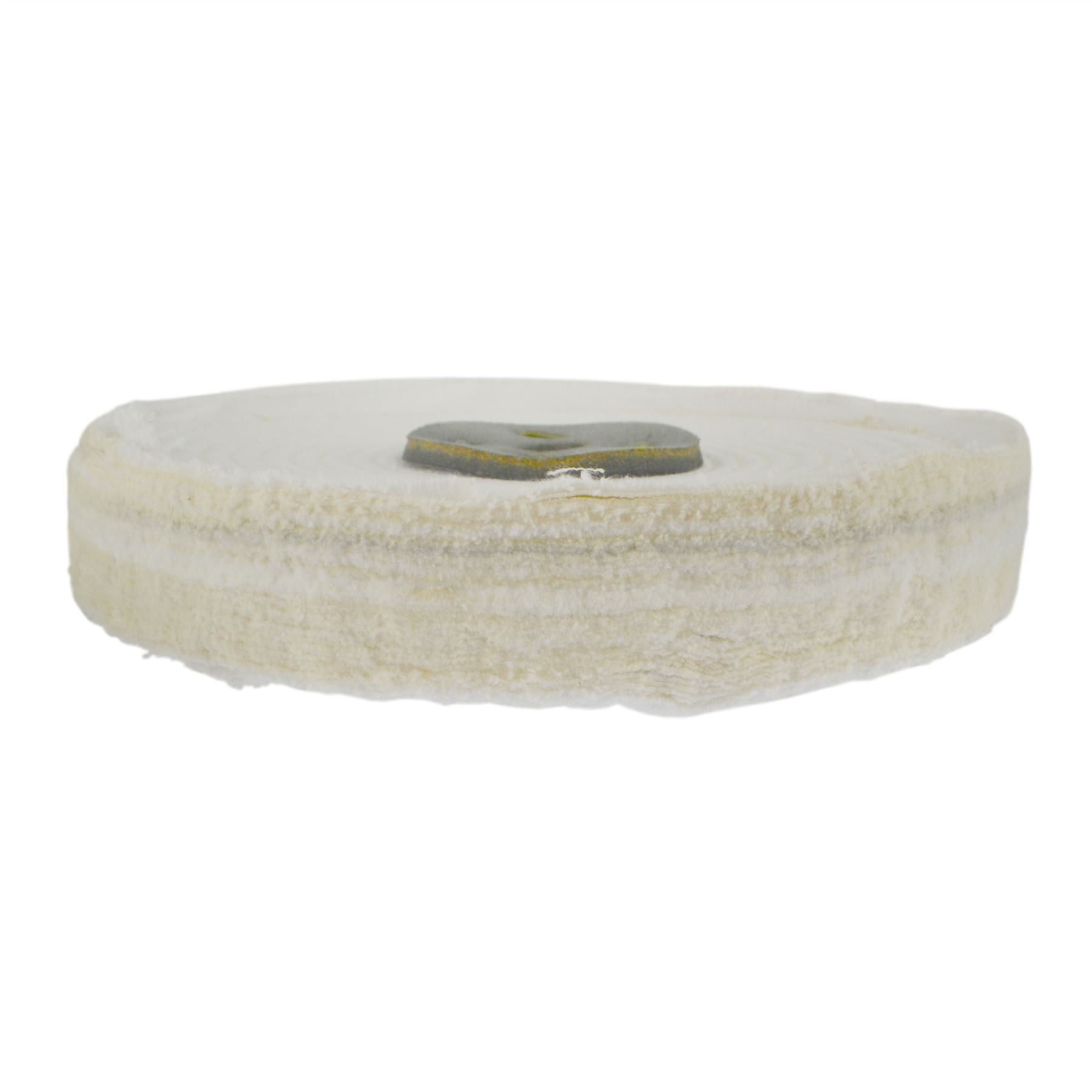 White Close Stitched Metal Polishing Buffing Mop 8" x 1" 2 section 2nd Stage