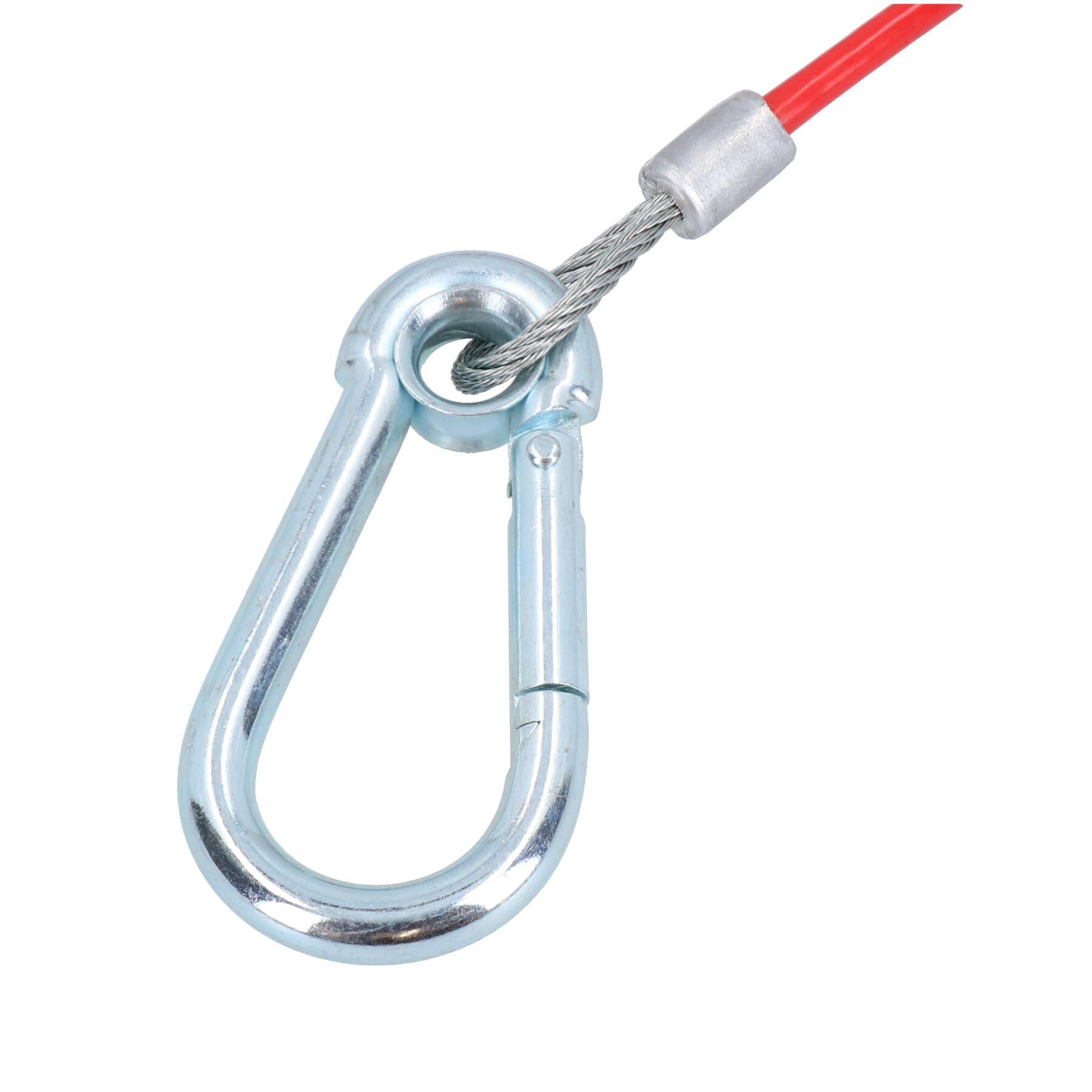 1 m 2 mm gebremstes Abreißkabel für Anhänger (rot) TR027