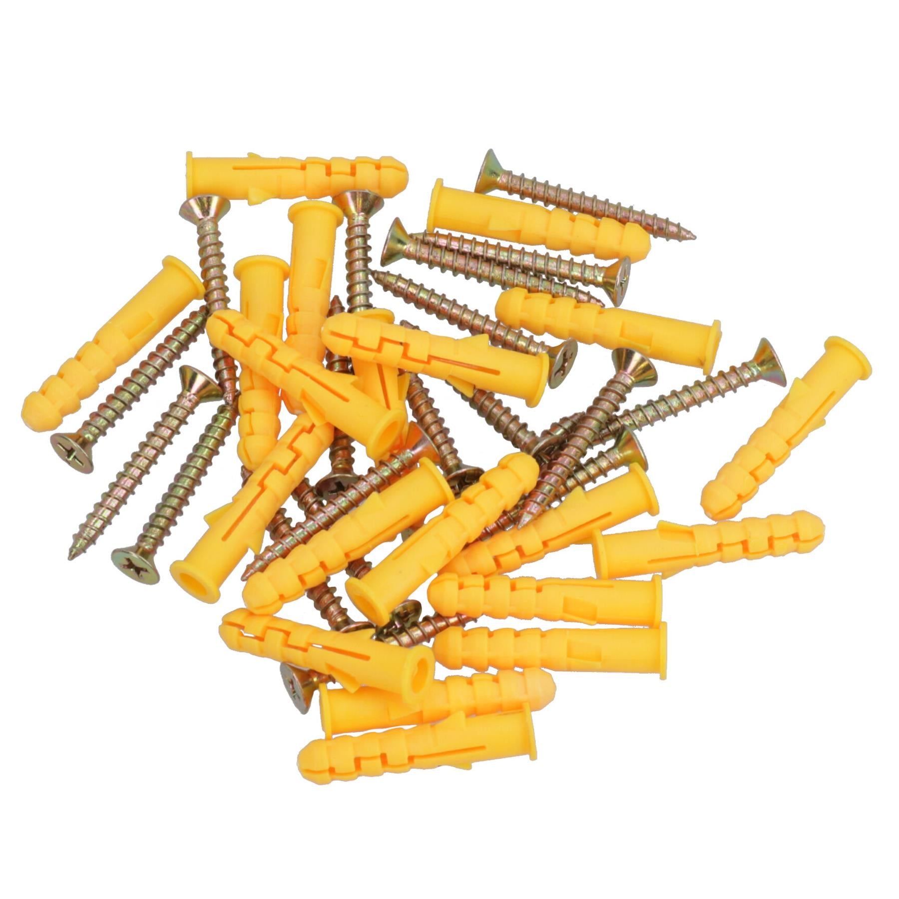 4 x 40 mm Senkkopfschrauben und Wanddübel für Holz, Beton, Ziegel