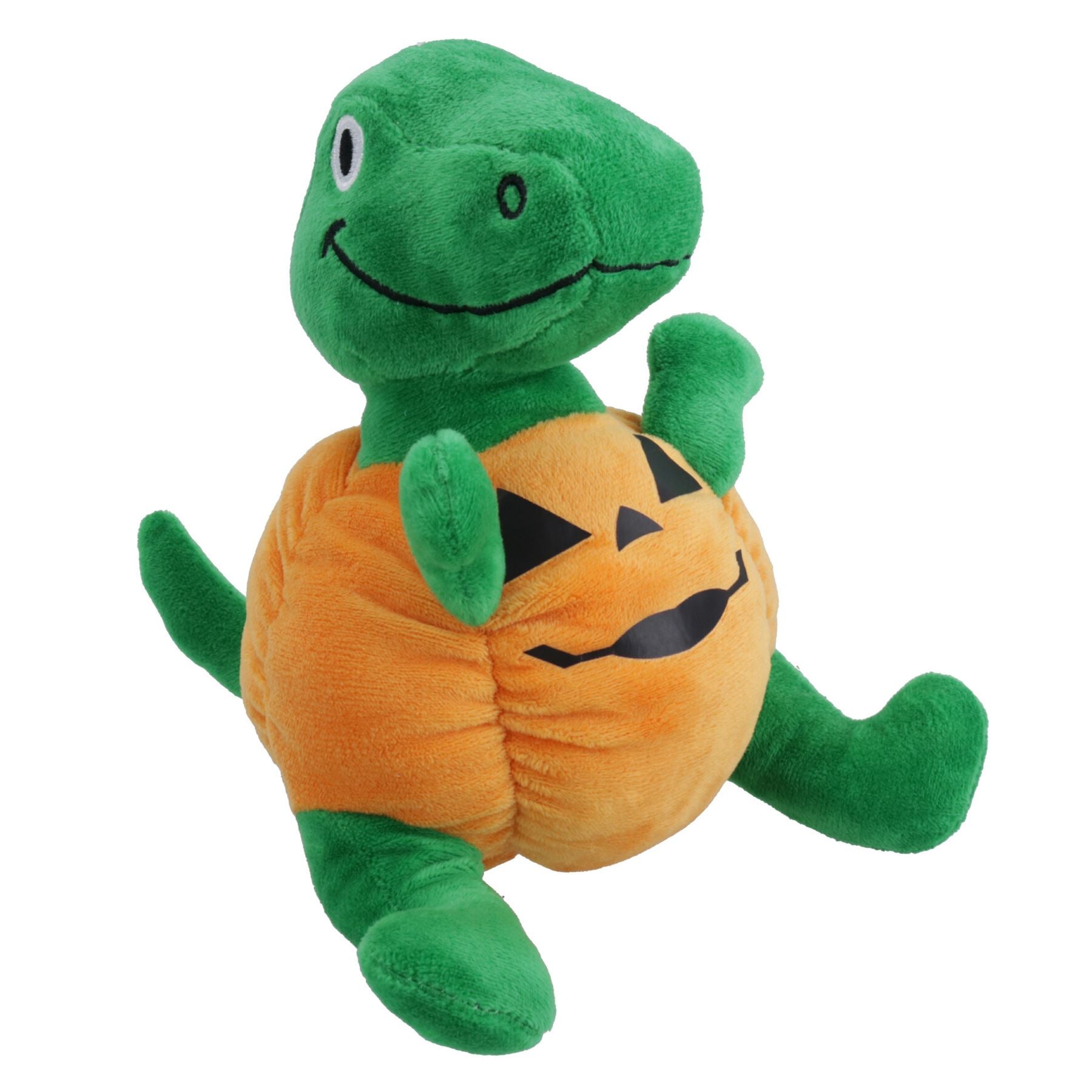 Chien Chiot Petit Cadeau d'Halloween Peluche Réconfortante Dinosaure Couineur Dans Un Jouet Citrouille