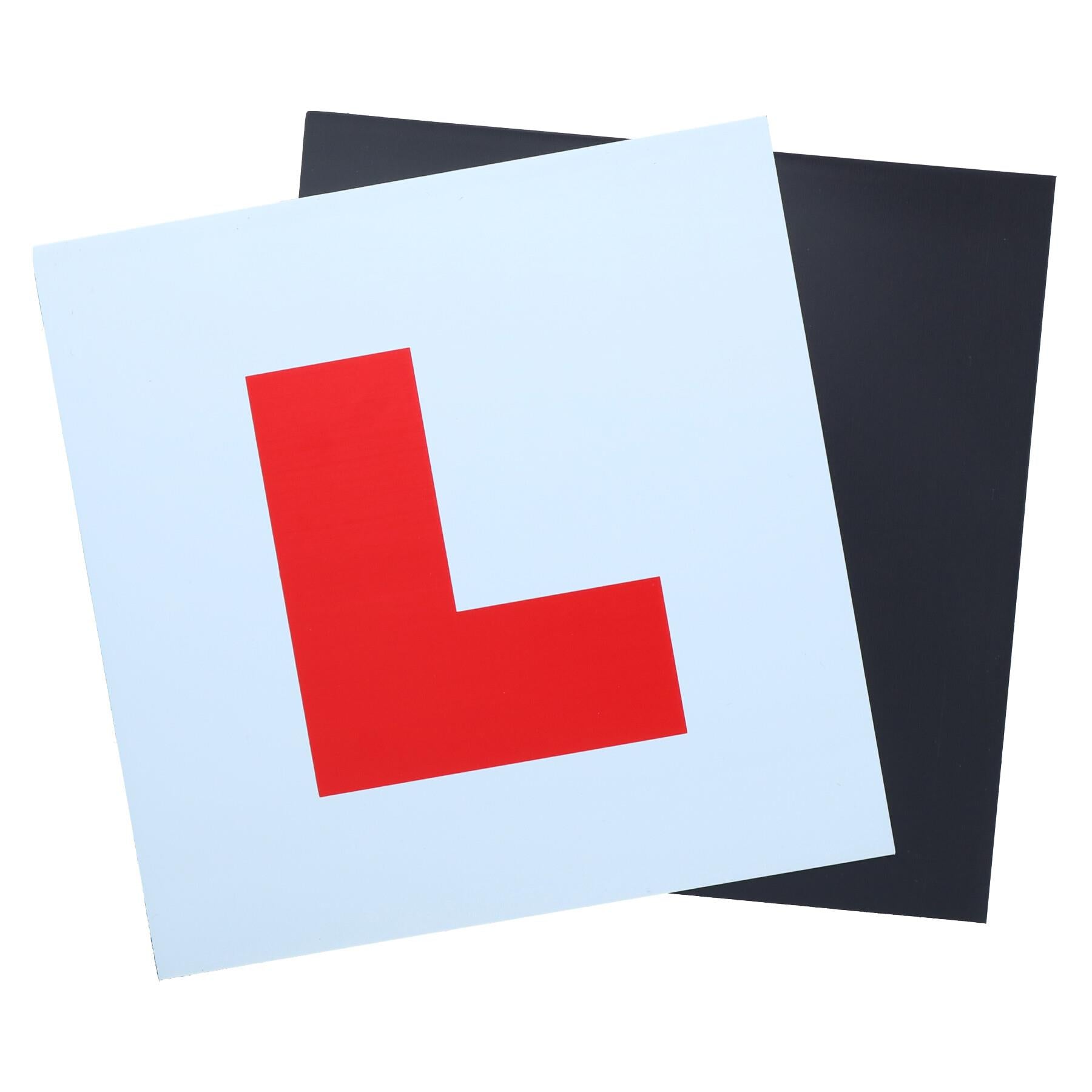 2 x Full Magnetic L Plates Learner Driver Car Badge Road Legal