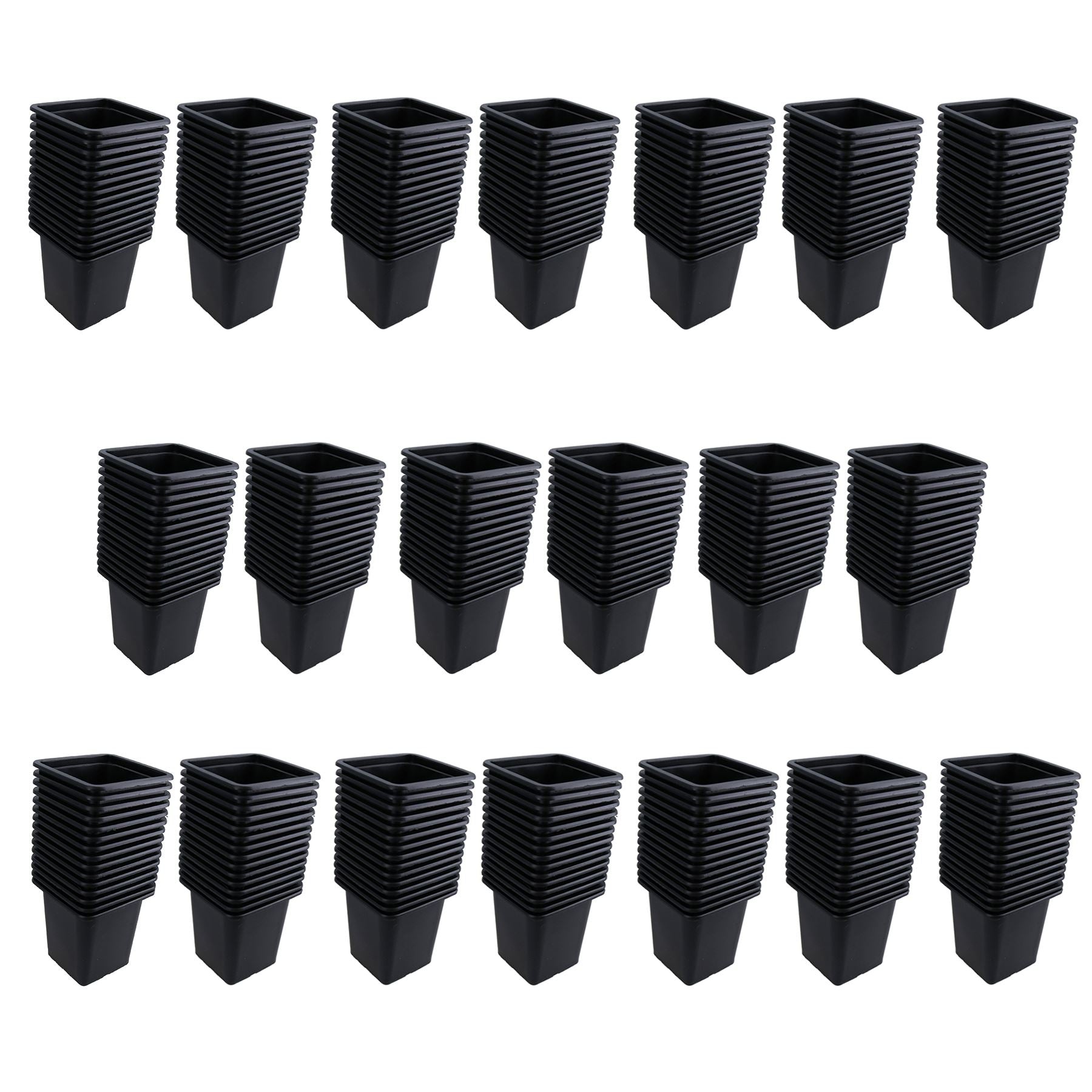 Mini pots de graines de fleurs en plastique pour plantes, pots de 7 cm, plateaux de jardin carrés, semis de graines