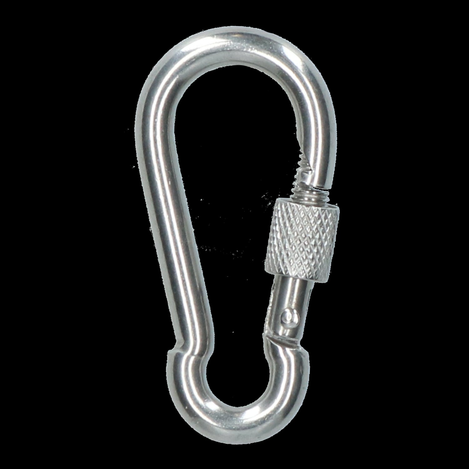 Karabinerhaken mit Schraubverschluss, 6 mm, Marine Grade Edelstahl