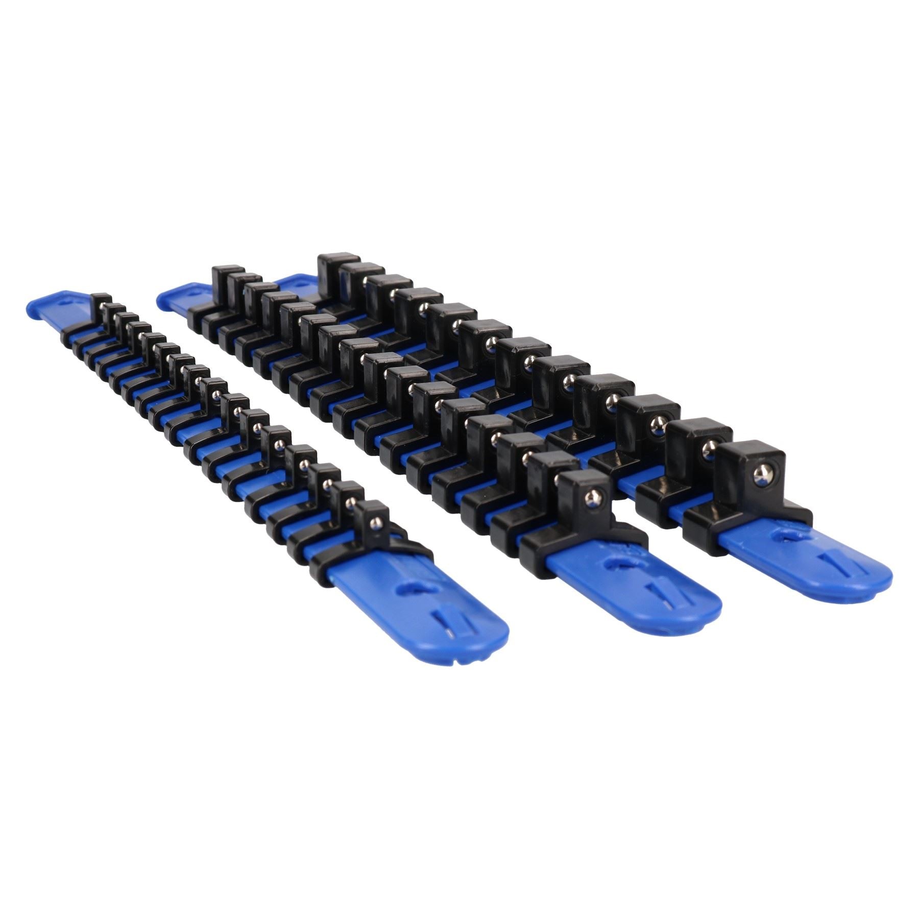 Lot de 3 supports de rangement pour douilles avec rails en plastique pour douilles 1/4 3/8 1/2 Bergen