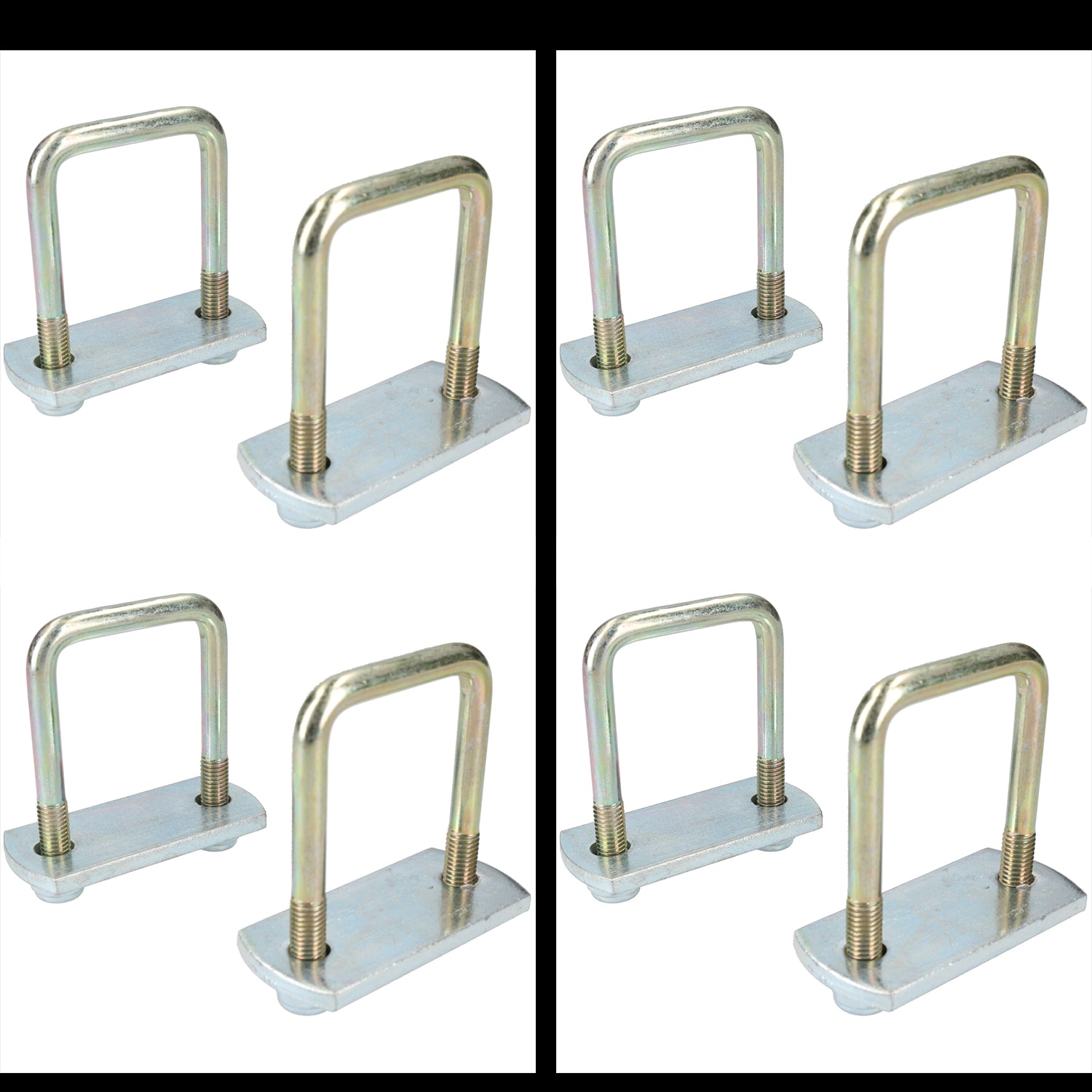 8er-Pack M10 50 mm x 80 mm U-Bolzen N-Bolzen mit Platten und Muttern HOCHZUG