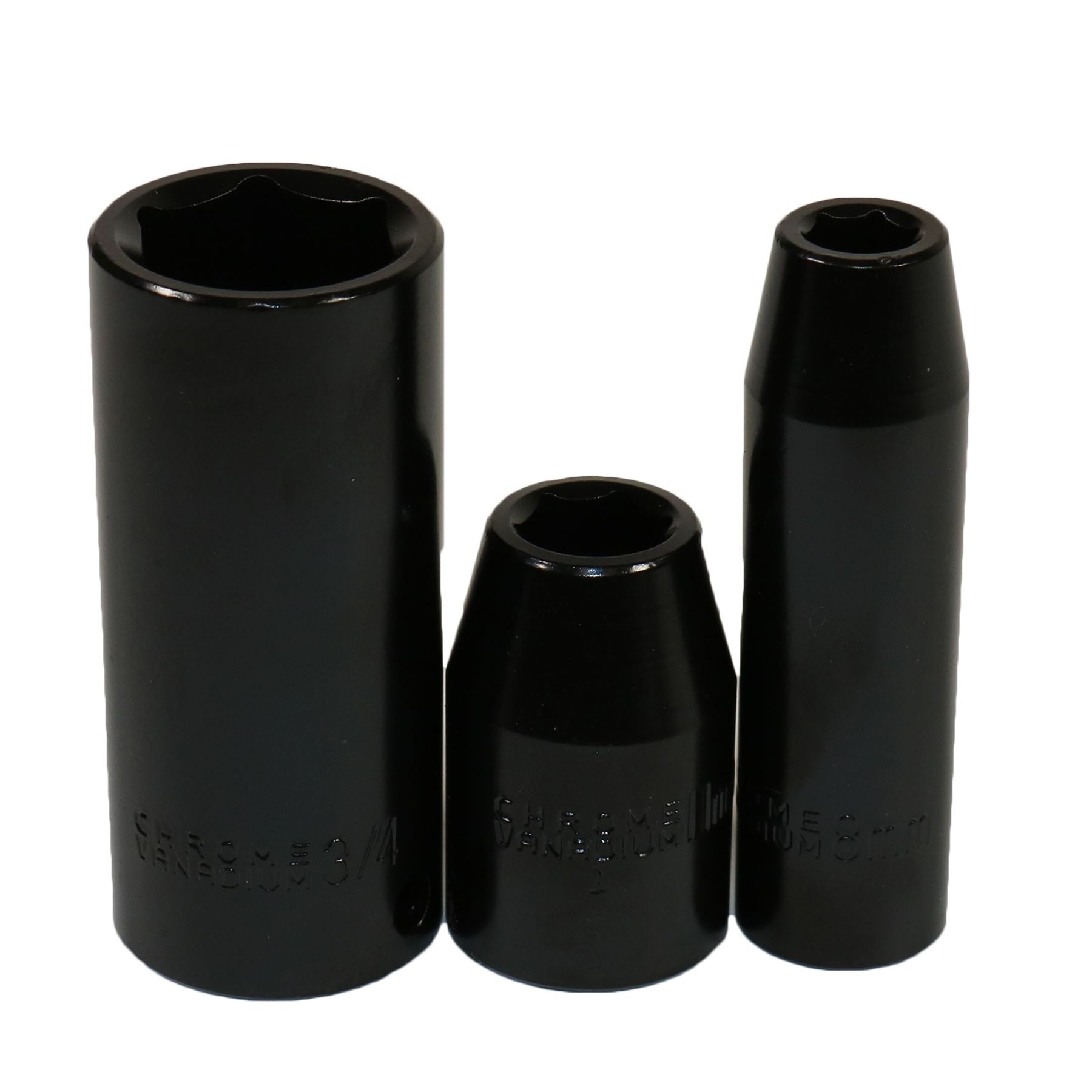Douilles à chocs métriques MM impériales AF peu profondes et profondes 3/8" 1/2" 6 pans 38 pièces