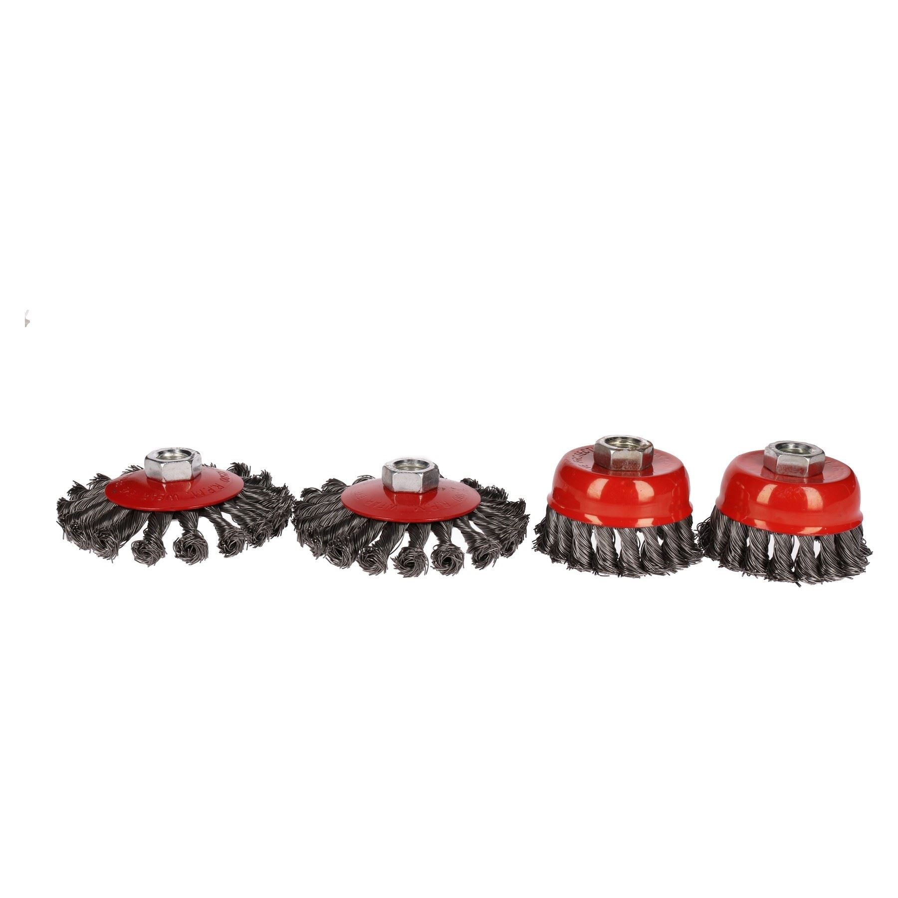 115mm Cup & Bevel Wire Twist Brush Rust Paint Removal For 4-1/2" Grinders
