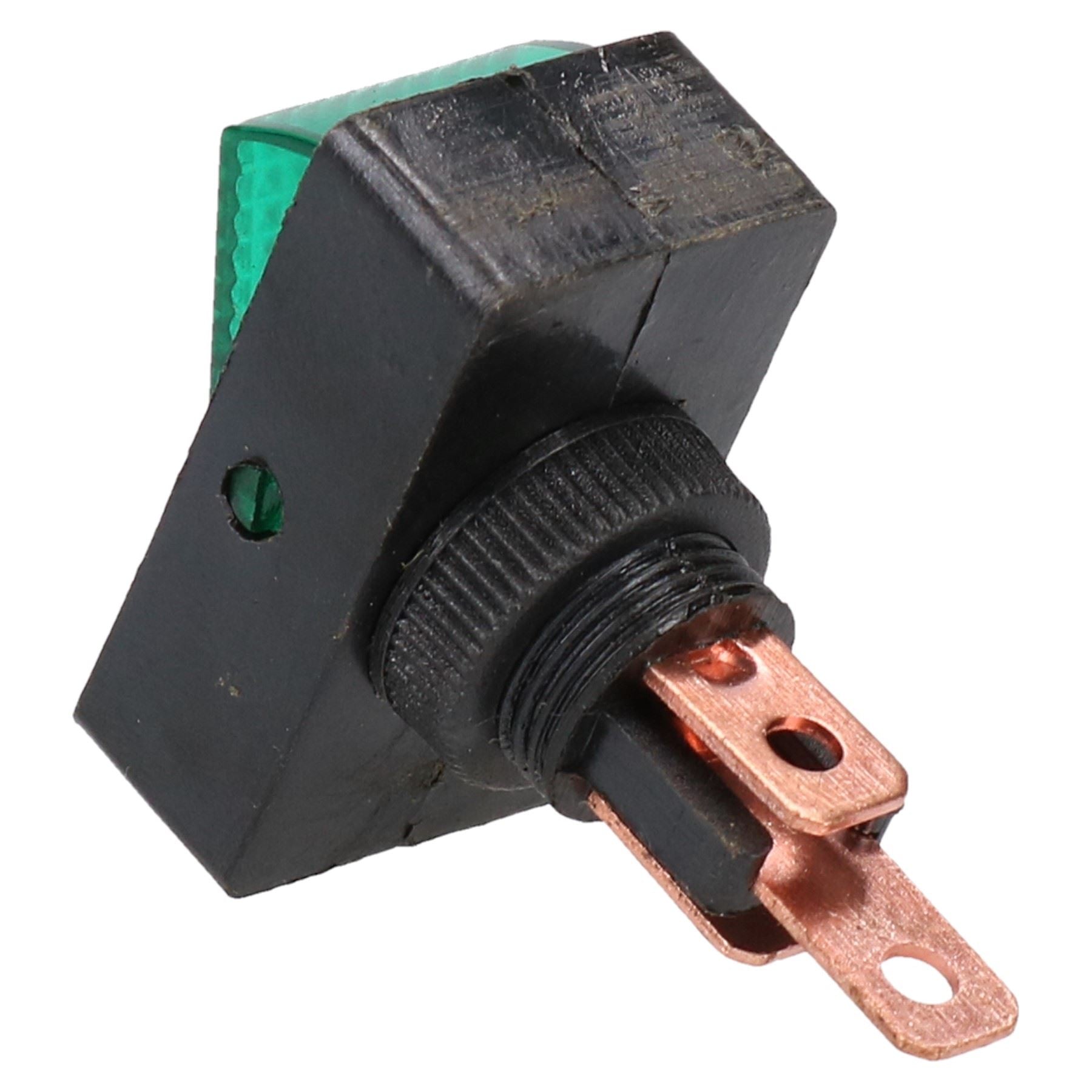 Green Rocker Switch Illuminated ABS Plastic 12V 16 Amp On / Off Car Dashboard