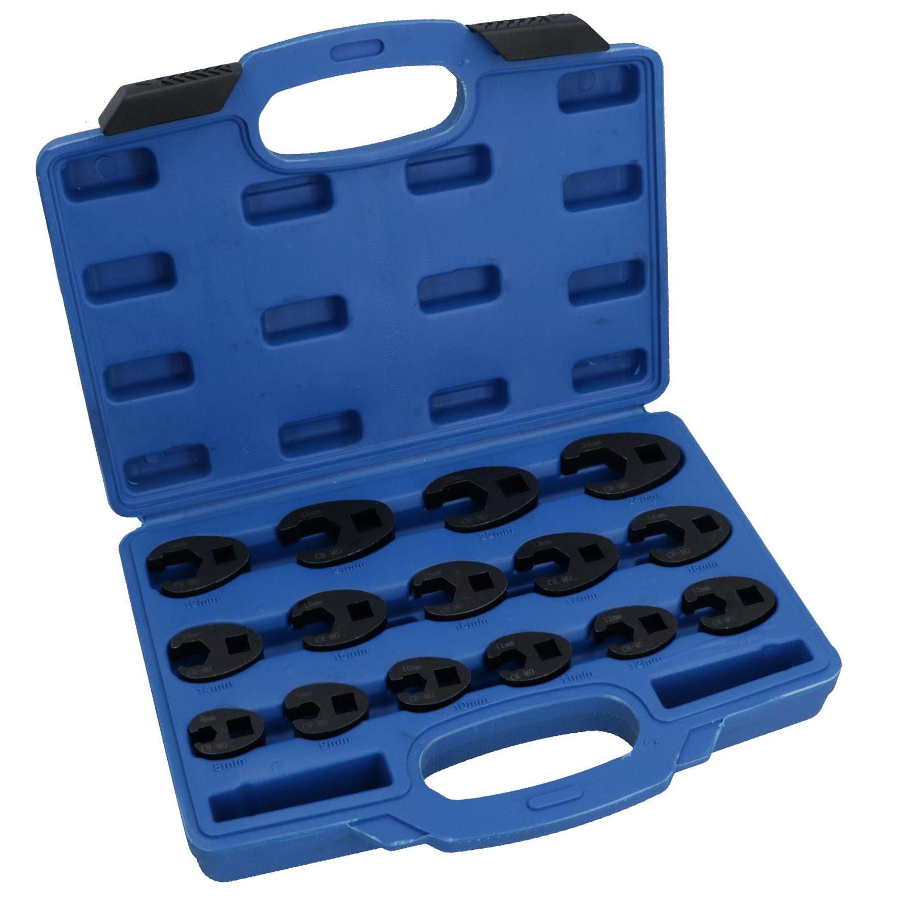 Metric Impact Impacted Crowfeet Crowfoot Spanner Wrench Set 8 – 24mm 15pc