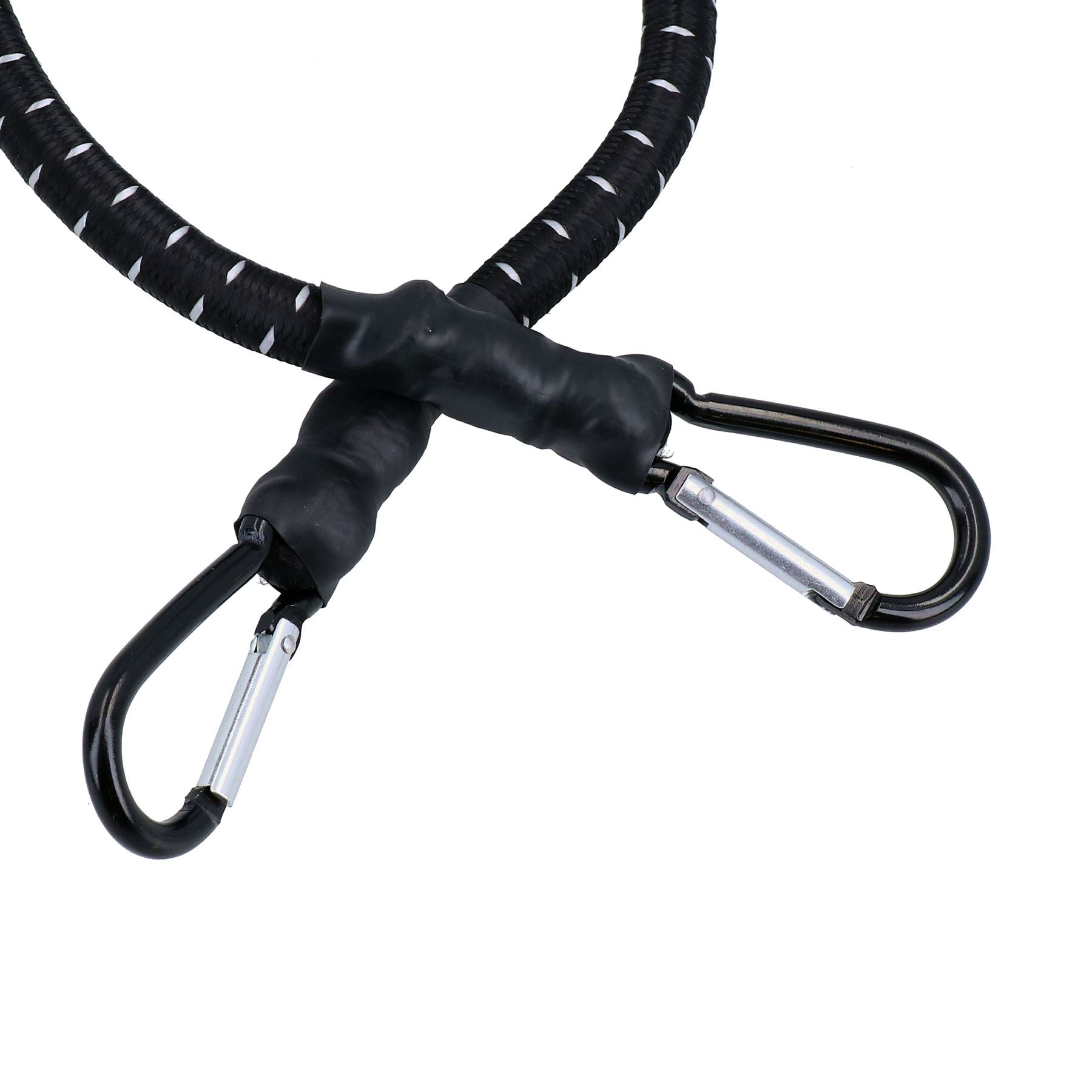 24” Bungee Strap with Metal Carabiners Hook Tie Down Fastener Holder