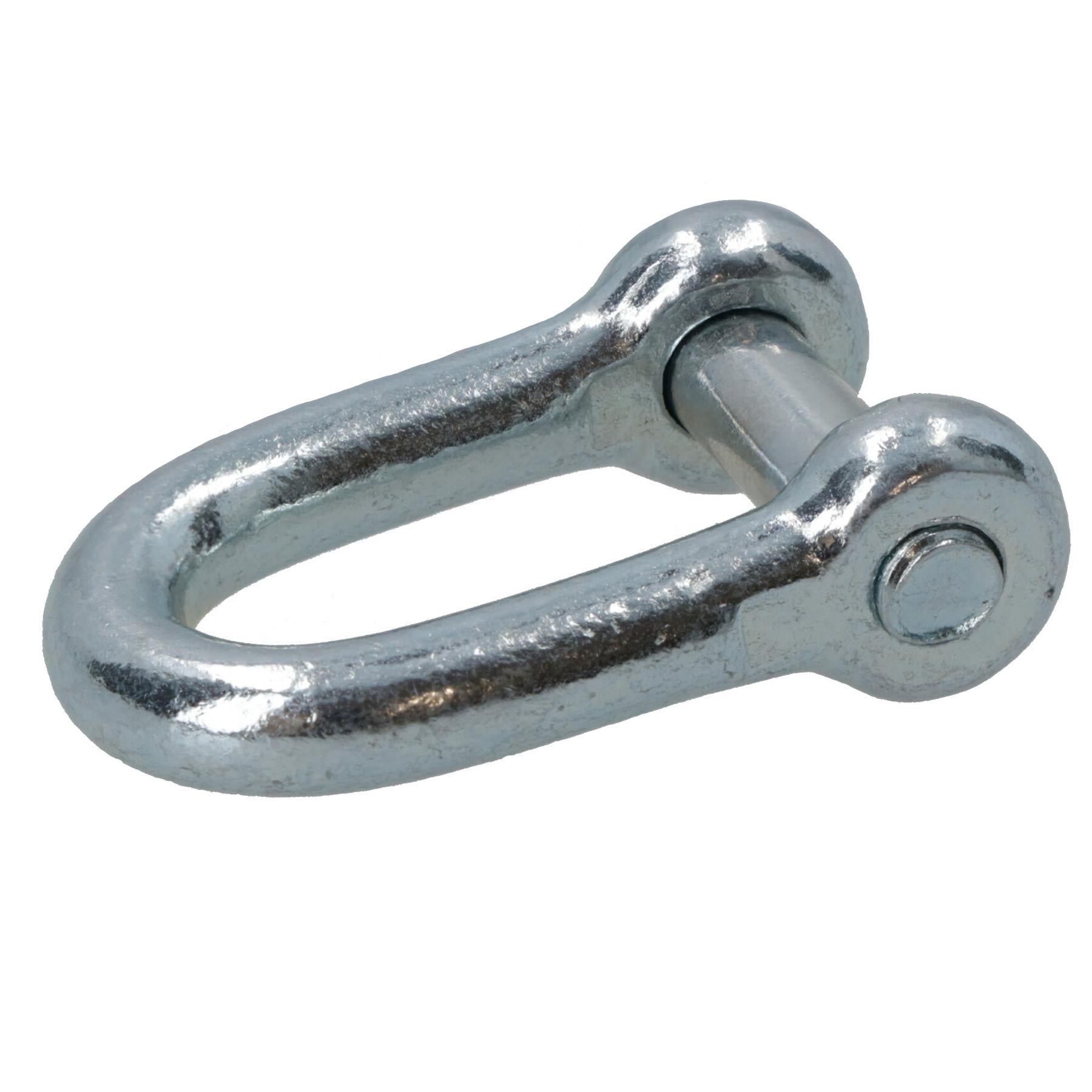 Galvanised D Shackle 6mm with Countersunk Pin Chain Link Chandlery