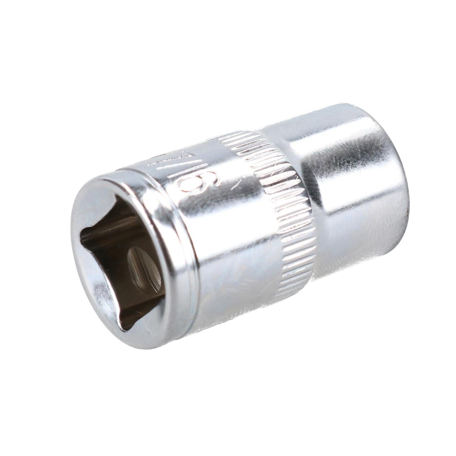 7/16" Imperial 6 Point 3/8" Drive Shallow Socket SAE AF Chrome Vanadium Steel
