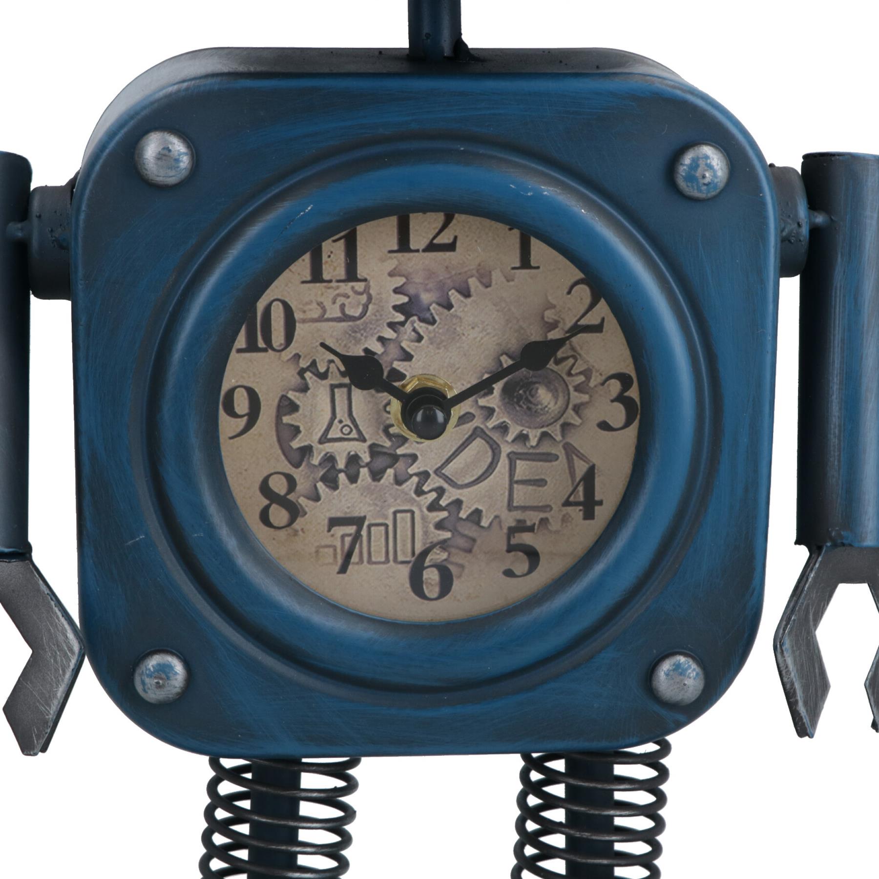 Robot Clock Industrial Style Mantel Retro Desk Home House Decor Gift Metal