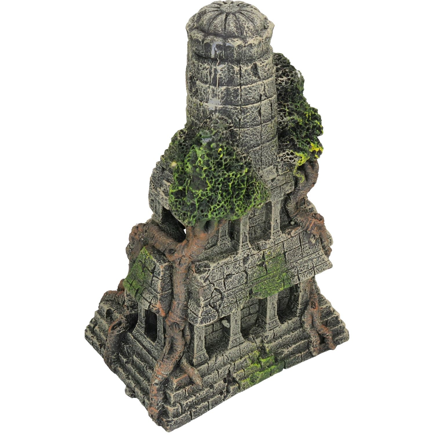 Großes Aquarien-Ornament „Kambodschanische Tempelruinen“, 19 x 15 x 27 cm