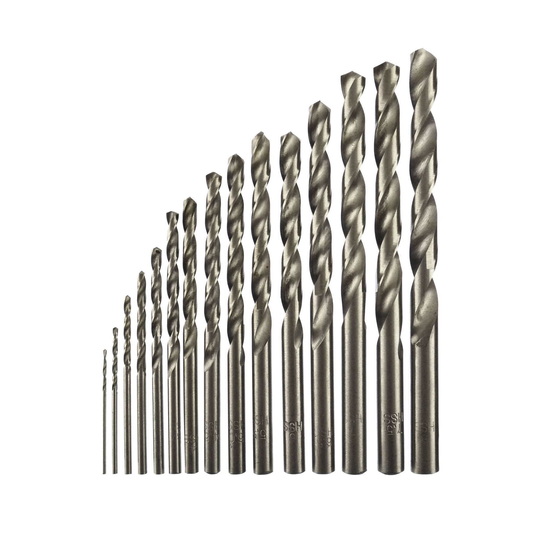 1 - 8mm 10pk HSS Metric Steel Split Point Drill Bits for Metal Steel Wood