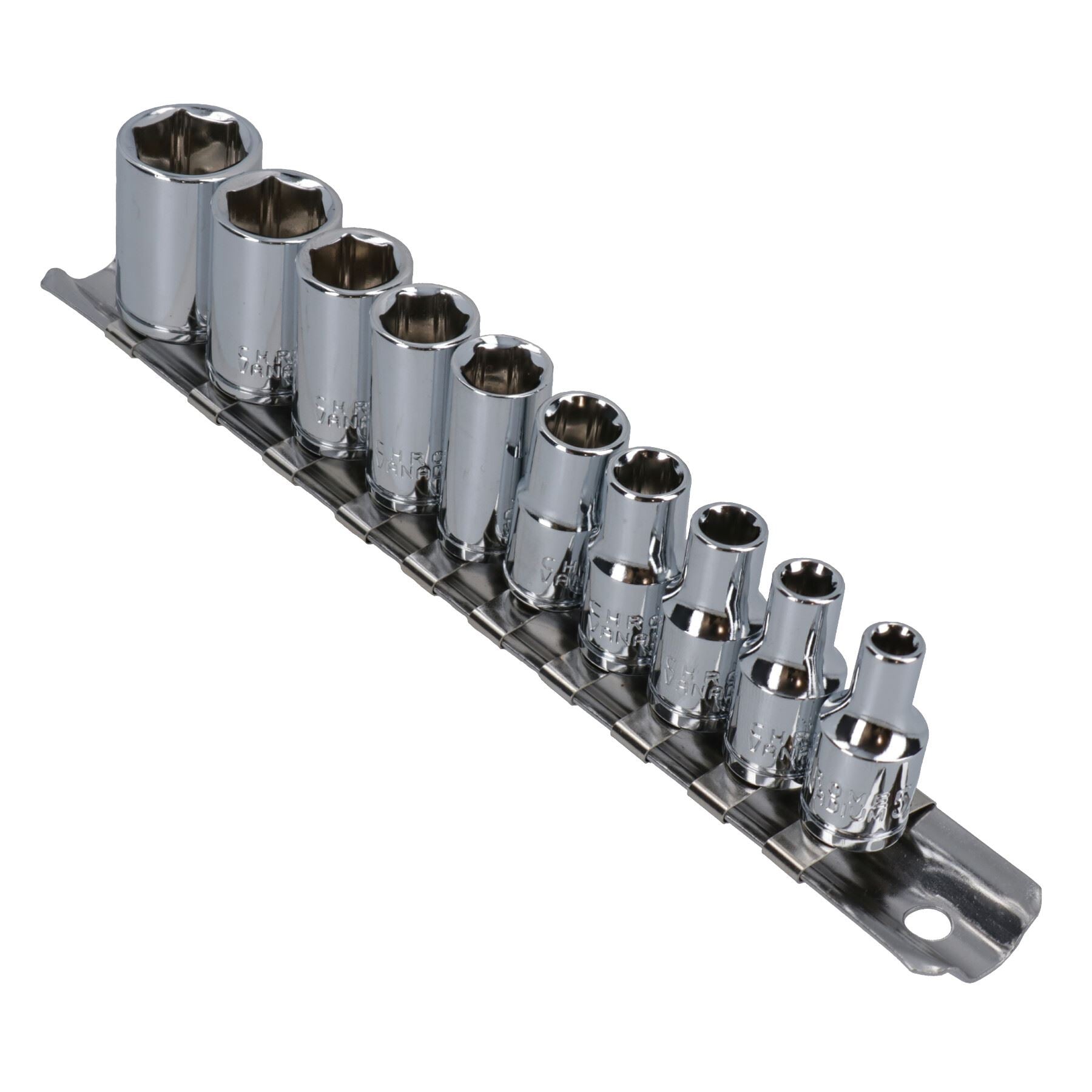 Douilles peu profondes AF 1/4" impériales/SAE, lot de 10 pièces TE073