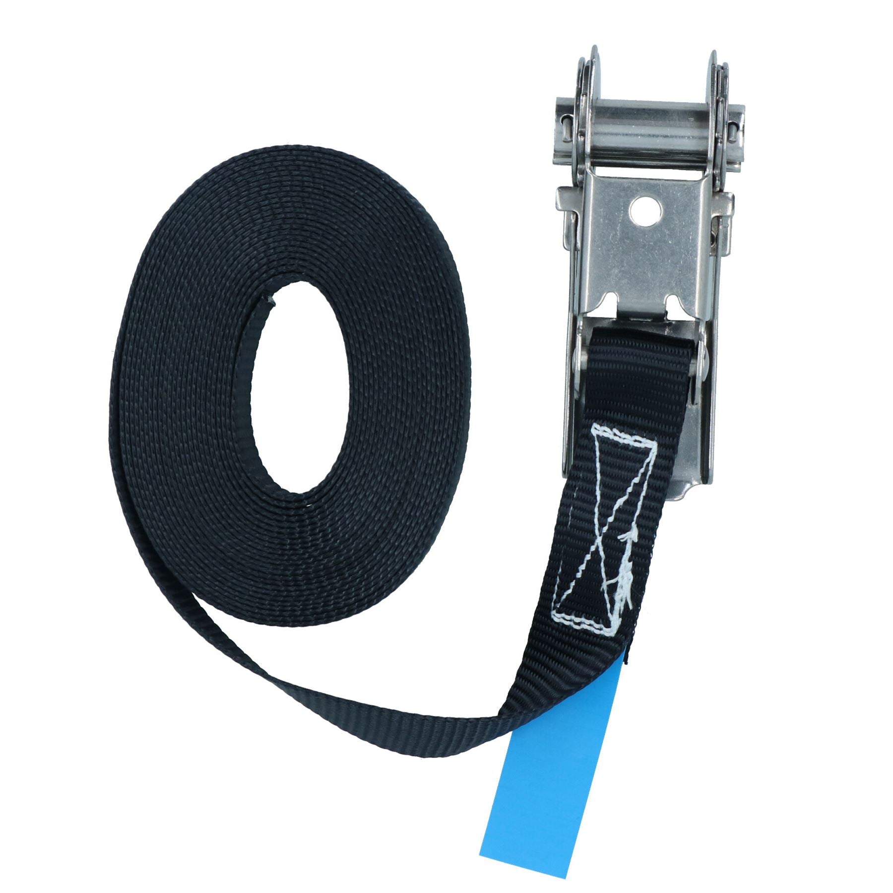 Sangle à cliquet en acier inoxydable 316 pour remorque de bateau, 6 m, 25 mm, qualité marine, nervure, jetski