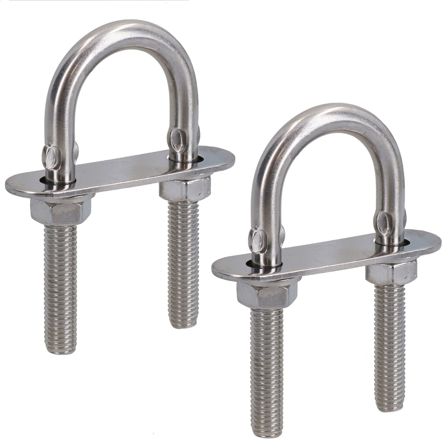Boulons en U / Boulons en N M8 28 mm x 75 mm en acier inoxydable de qualité marine pour remorque de bateau