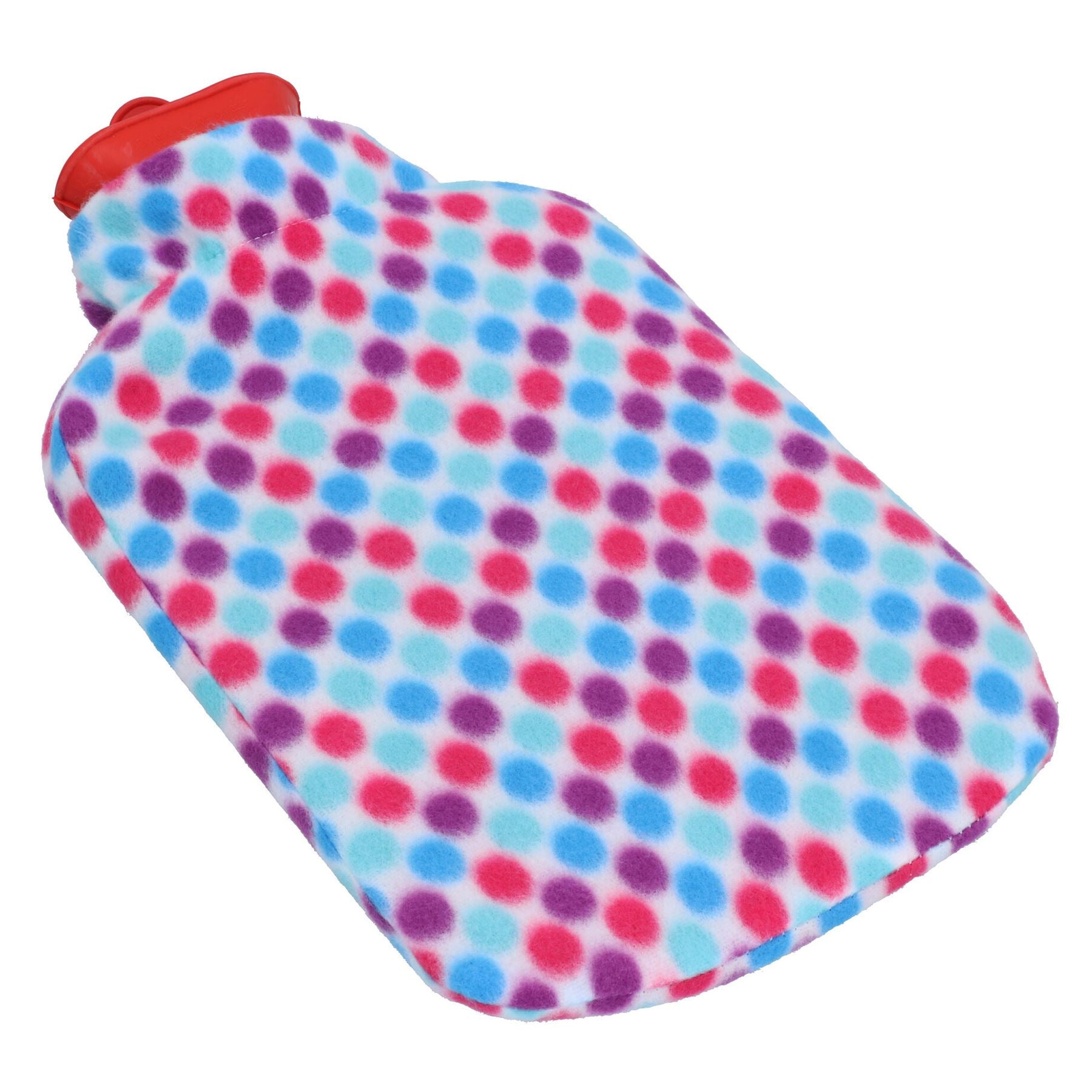 2 Litre Hot Water Bottle with Polyester Fleece Cover Cosy Revitalize Therapy