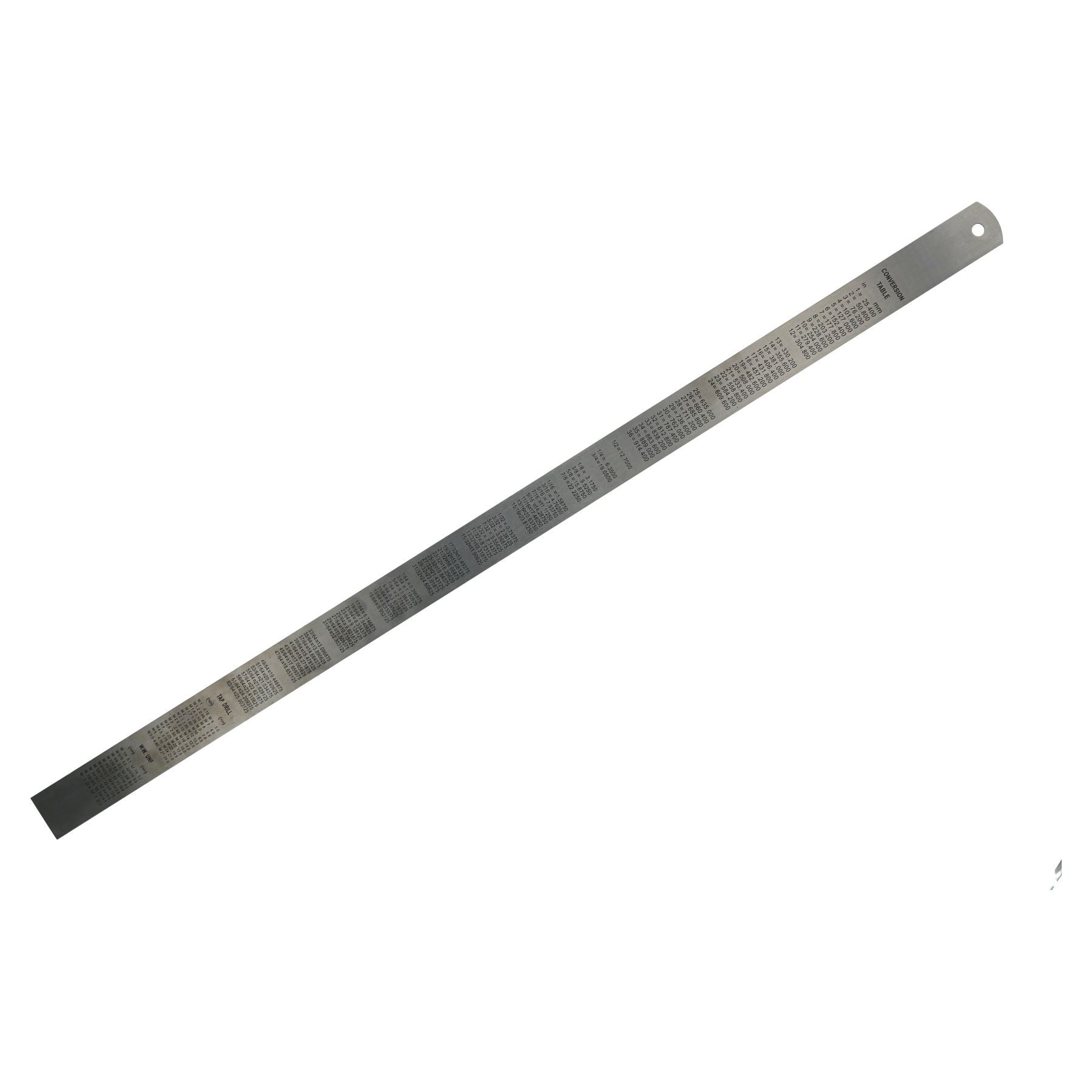 Règle en acier inoxydable 24" / 610 mm / règle droite / règle / mesure TE509