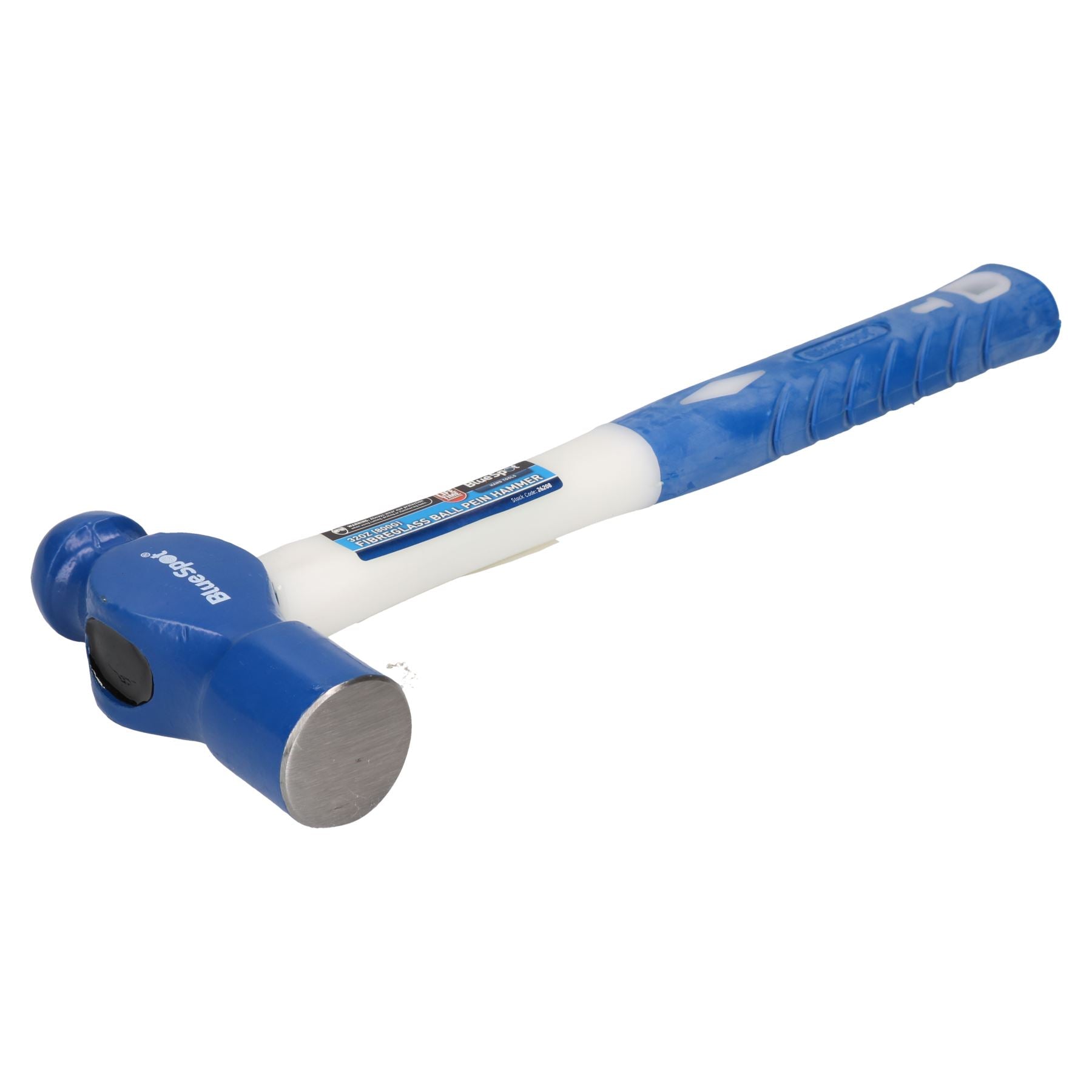 32oz (800g) Ball Pein Hammer with Fibreglass Shaft and TPR Rubberised Handle