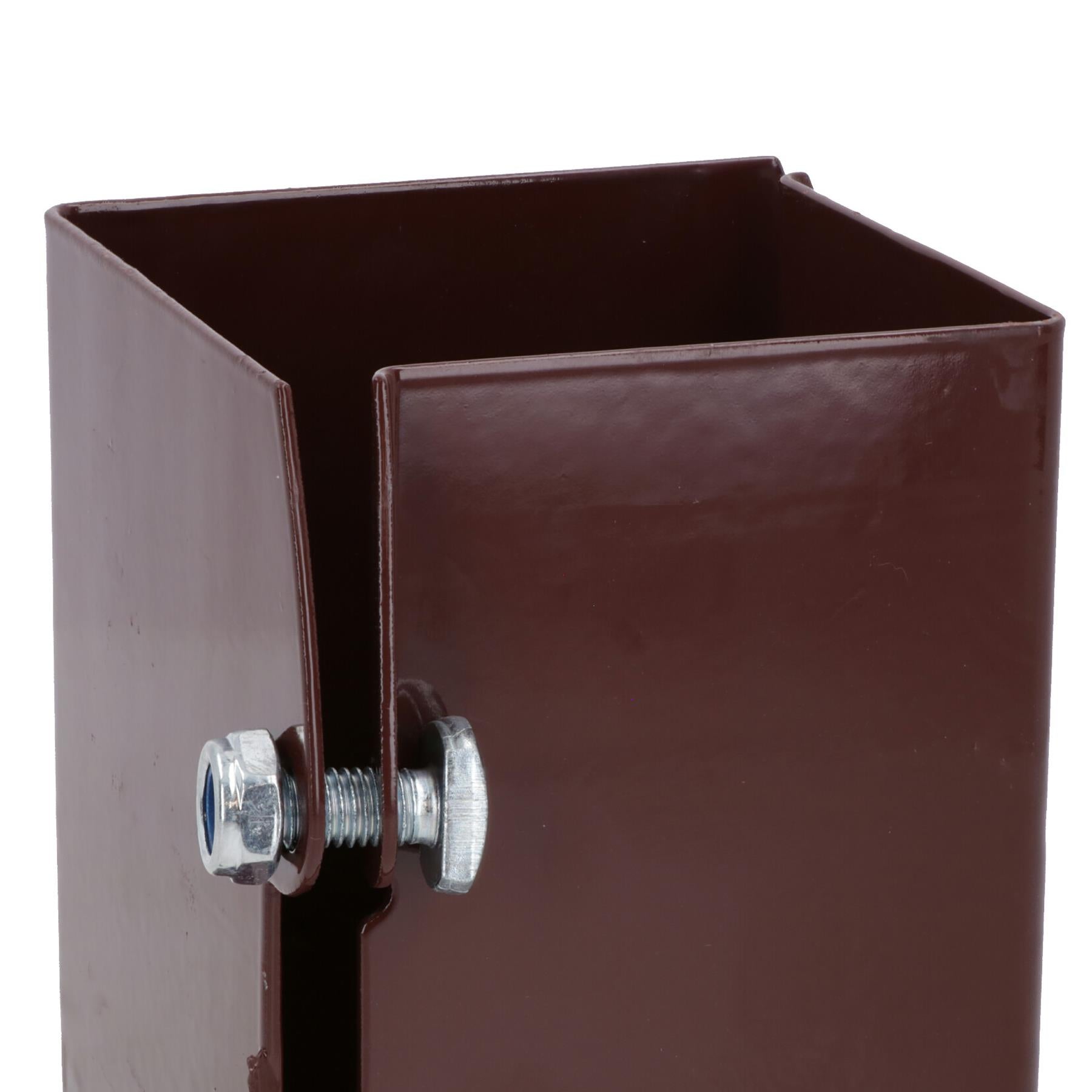 Flush Fit Fence Post Bolt Down Shoe Holder Support Clamp 75mm or 100mm