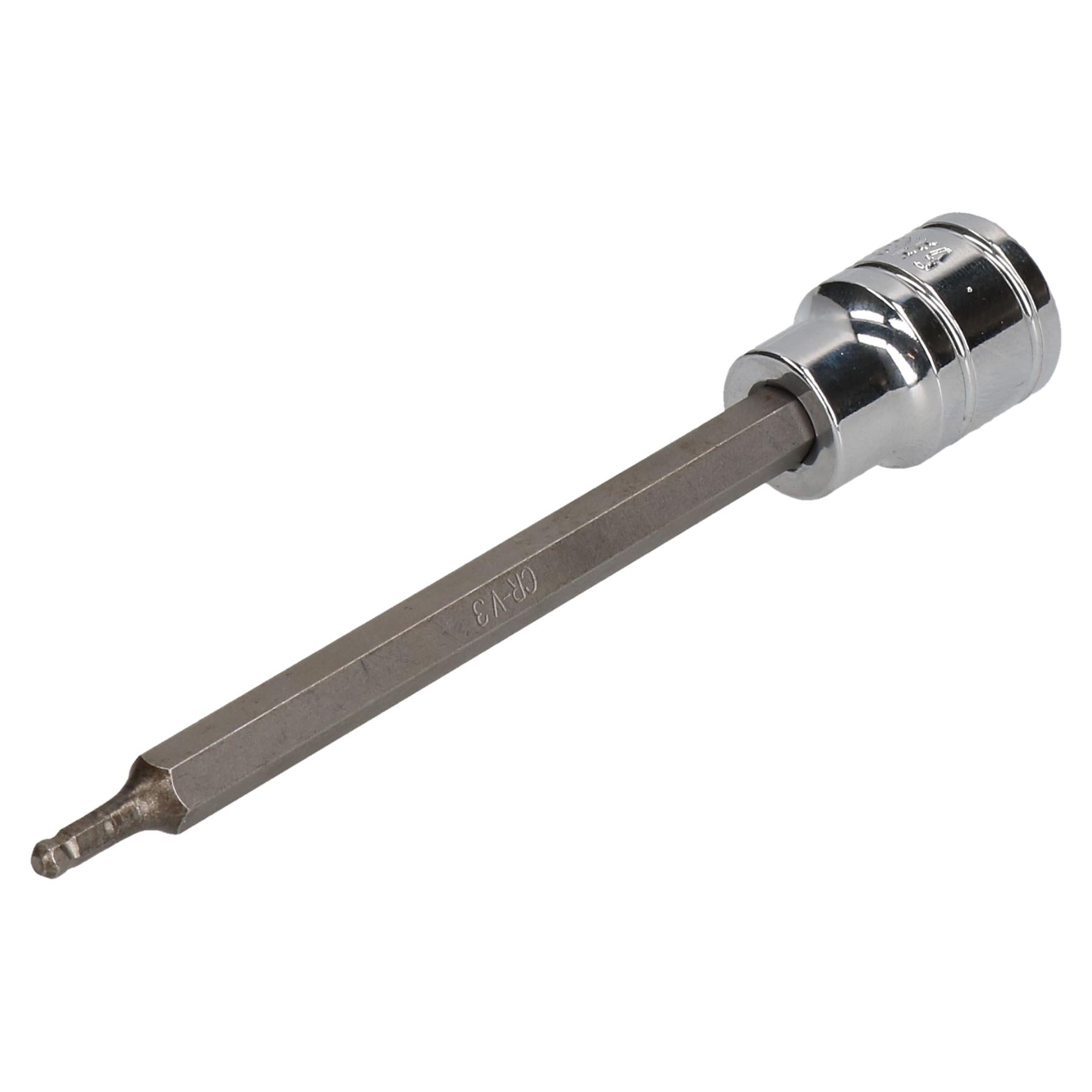 3 mm 3/8 Zoll Antrieb langer Kugelkopf Innensechskantschlüssel-Steckschlüsseleinsatz 85 mm Tiefe Reichweite Cr-V