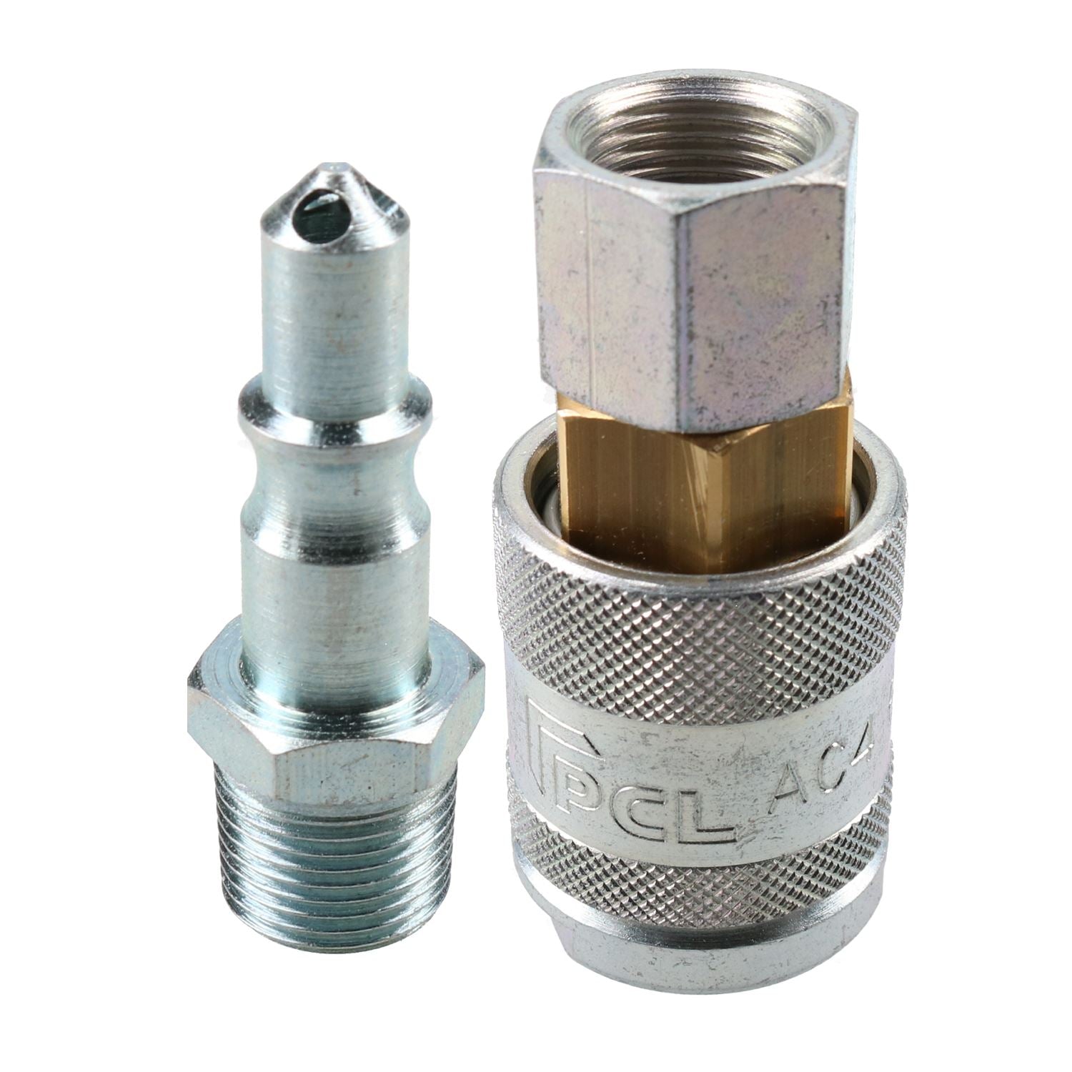 PCL 60 Serie Buchsenkupplung 3/8" BSP Innengewinde & Außenluftanschlussadapter