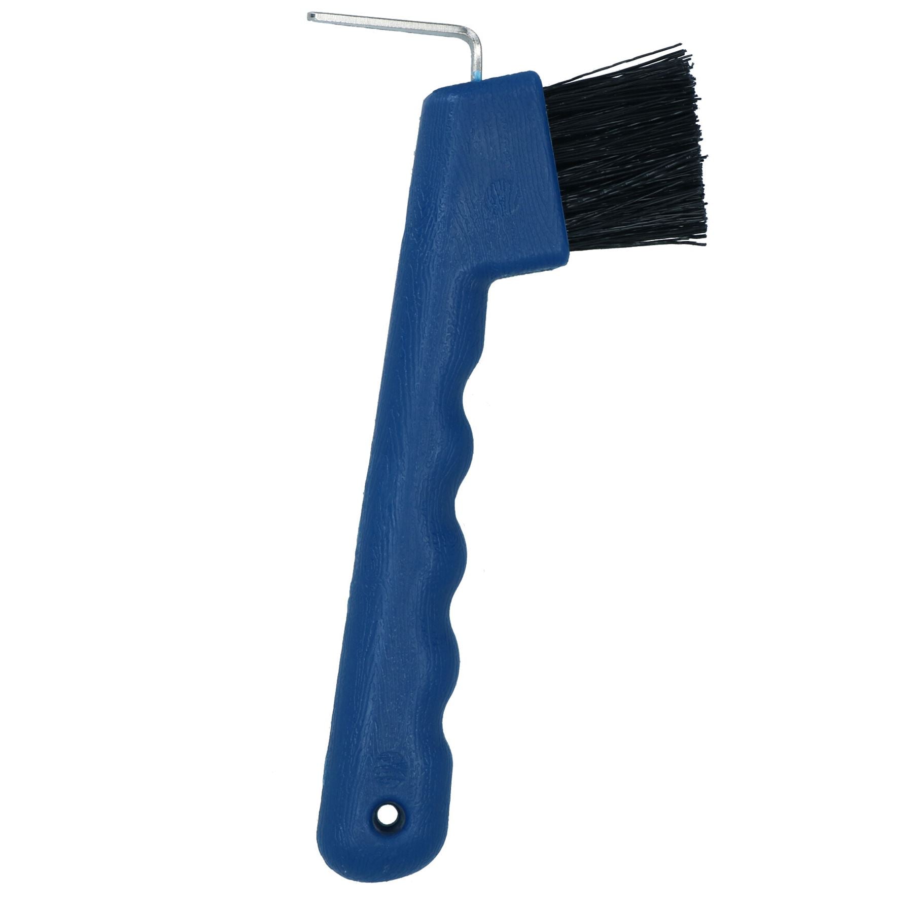 Cure-pieds et brosse durables pour chevaux bleus avec poignée ondulée, accessoire d'écurie