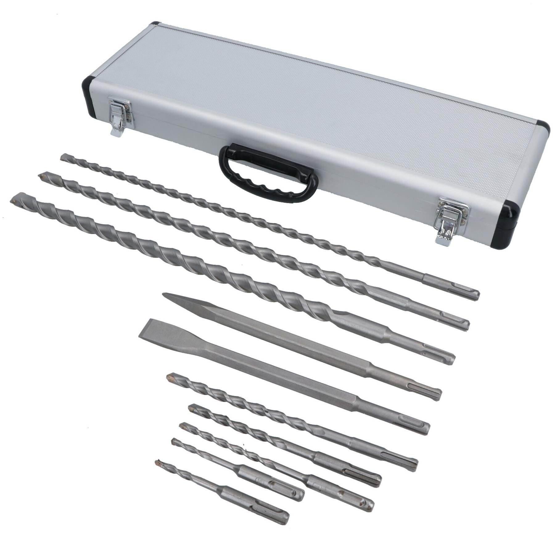 SDS Plus Shank Masonry Drill And Chisel Bit Set Tungsten Carbide Tips 10pc