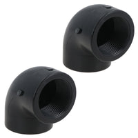 Polypropylene PP 2in BSP Female x Female Threaded 90° Elbow Connector