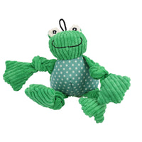 Small Frog Knottie Plush Durable Multi Squeaky Dog Puppy Toy 7x12x20cm