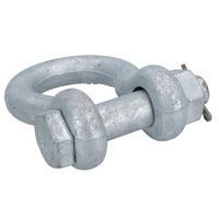 Galvanised Bow Shackle Safety Pin 1-1/8in (28mm) 9.50T to US Fed Spec