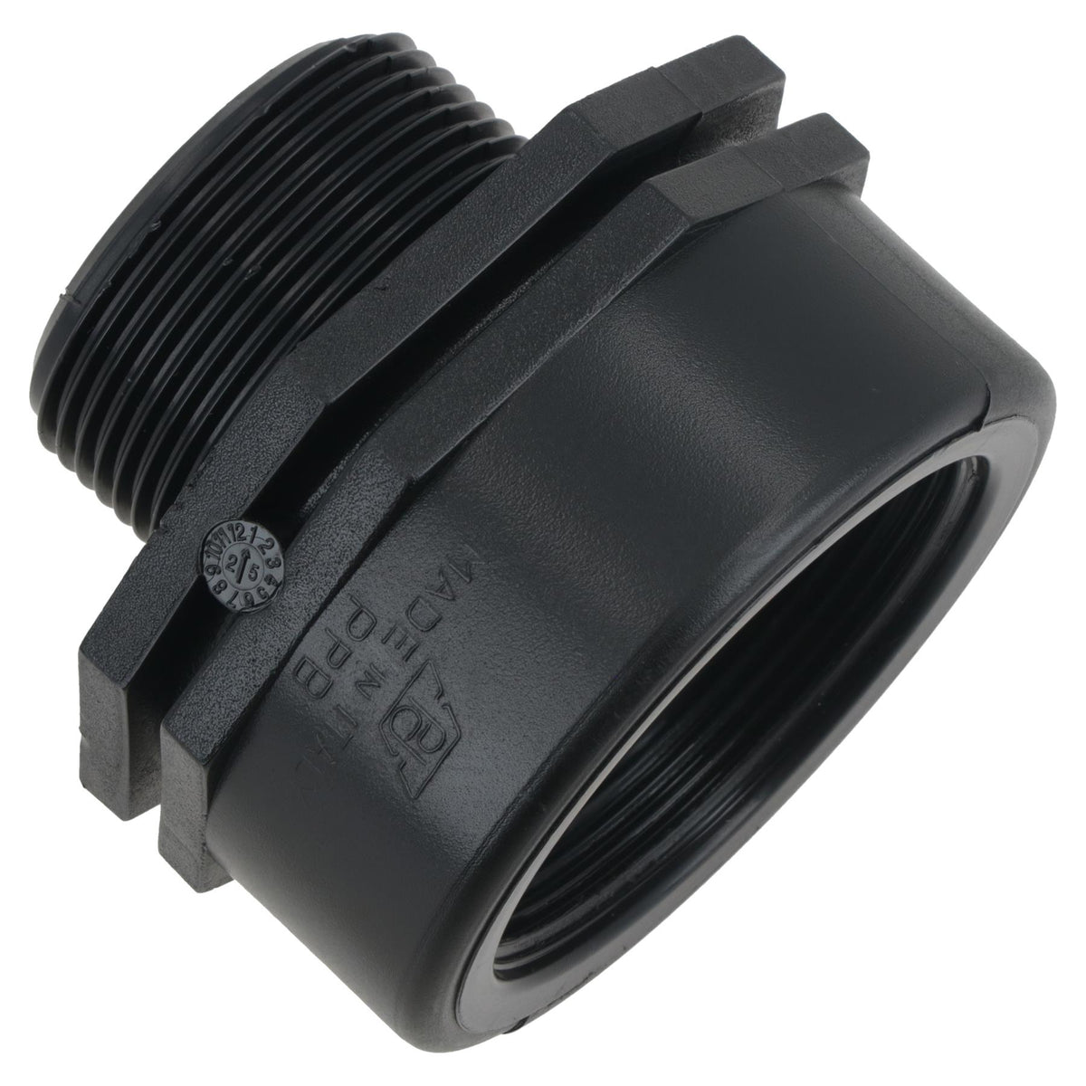 Polypropylene PP Threaded Reducing Socket Female – Male 2in – 1-1/2in BSP