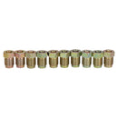 Raccords unions mâles courts en acier pour tuyau de frein 10 mm x 1 mm pour tuyau de frein 3/16" 10 pièces